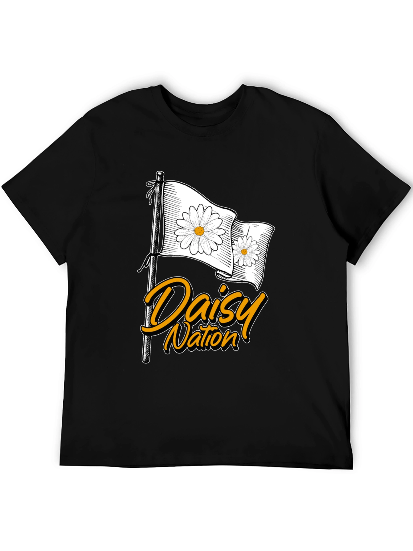 Daisy Nation Graphic T-Shirt - Black Cotton Tee
