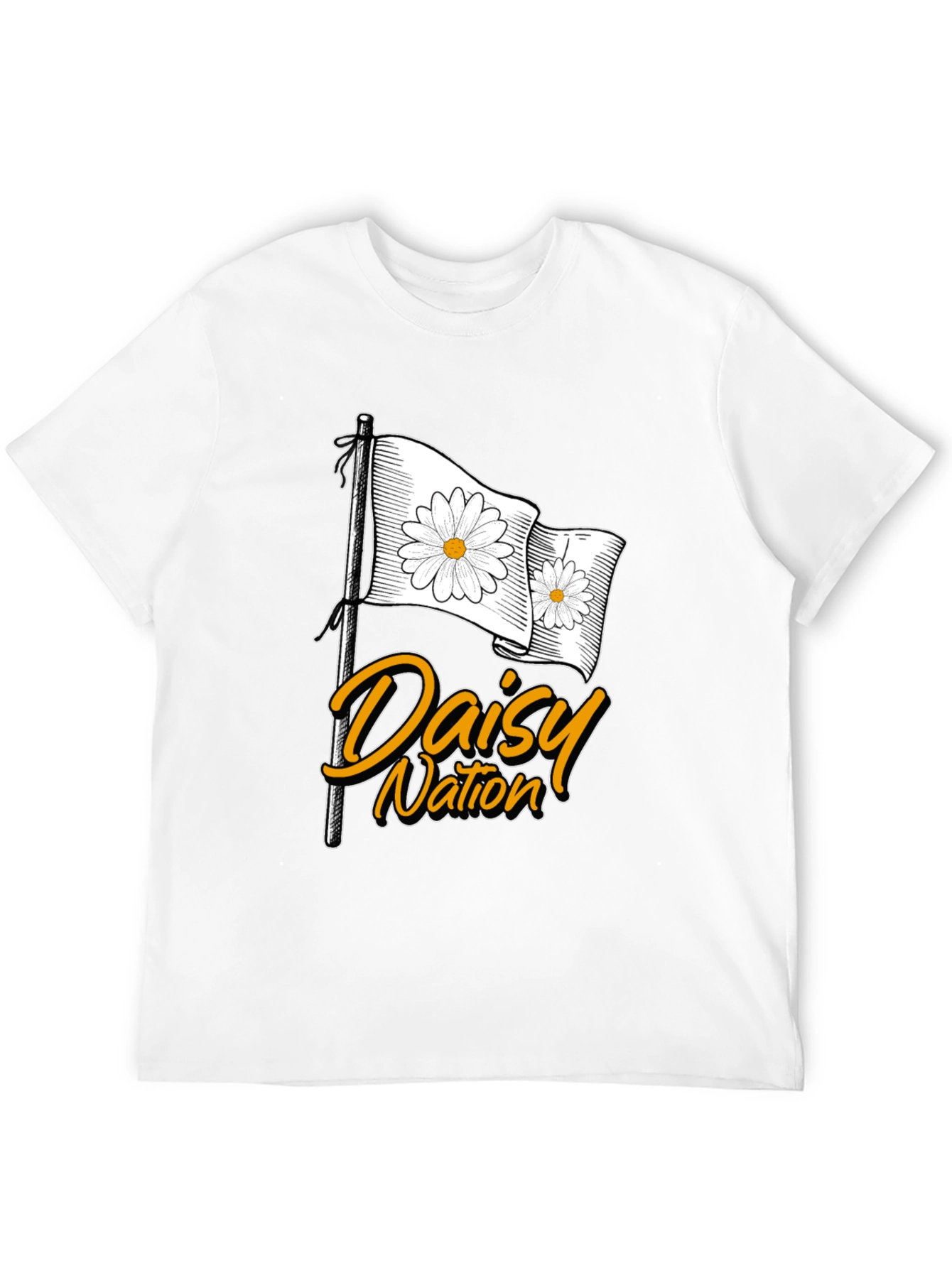 Daisy Nation Graphic T-Shirt - Black Cotton Tee