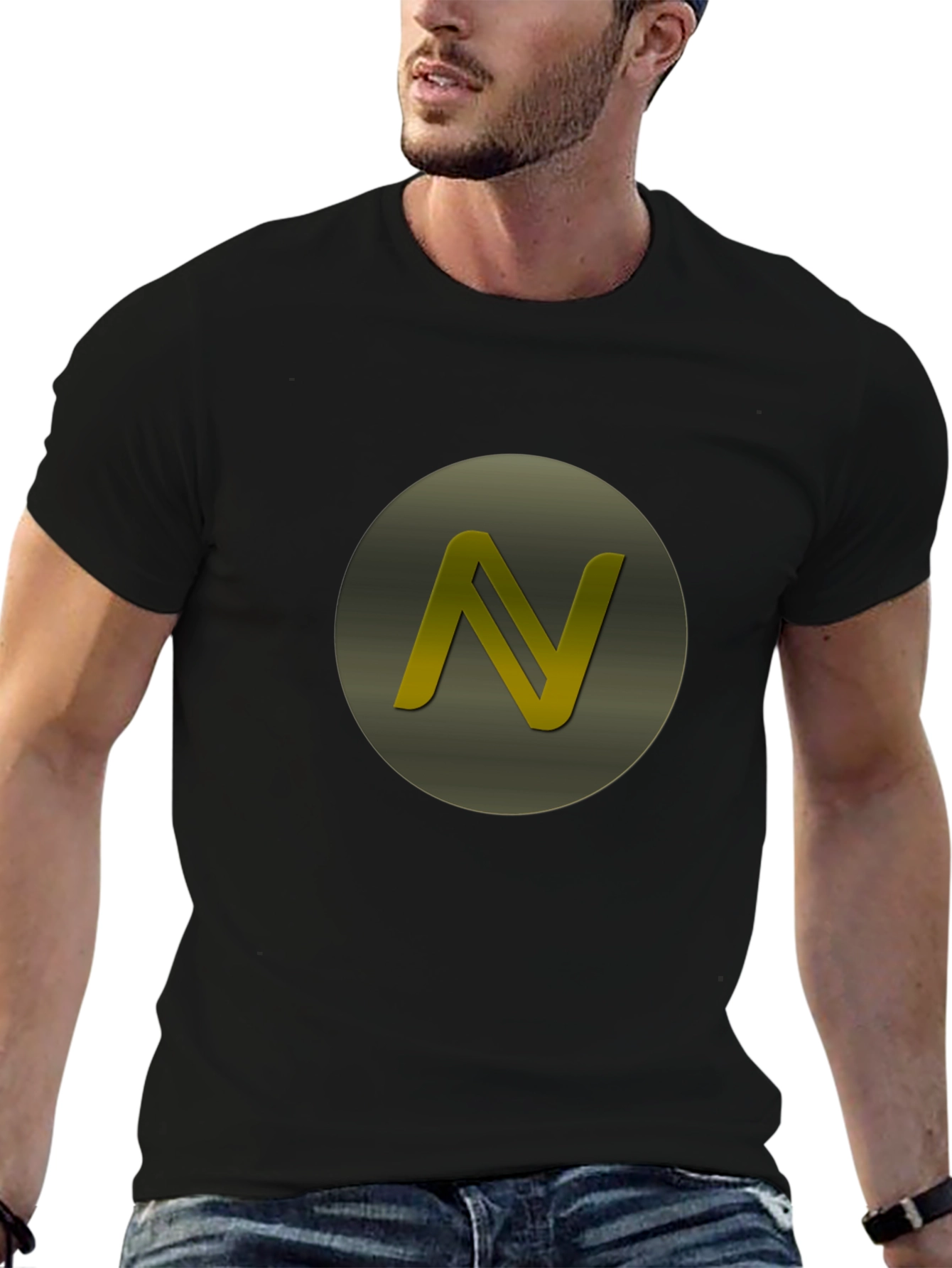 Letter N Graphic Tee - Premium Comfort
