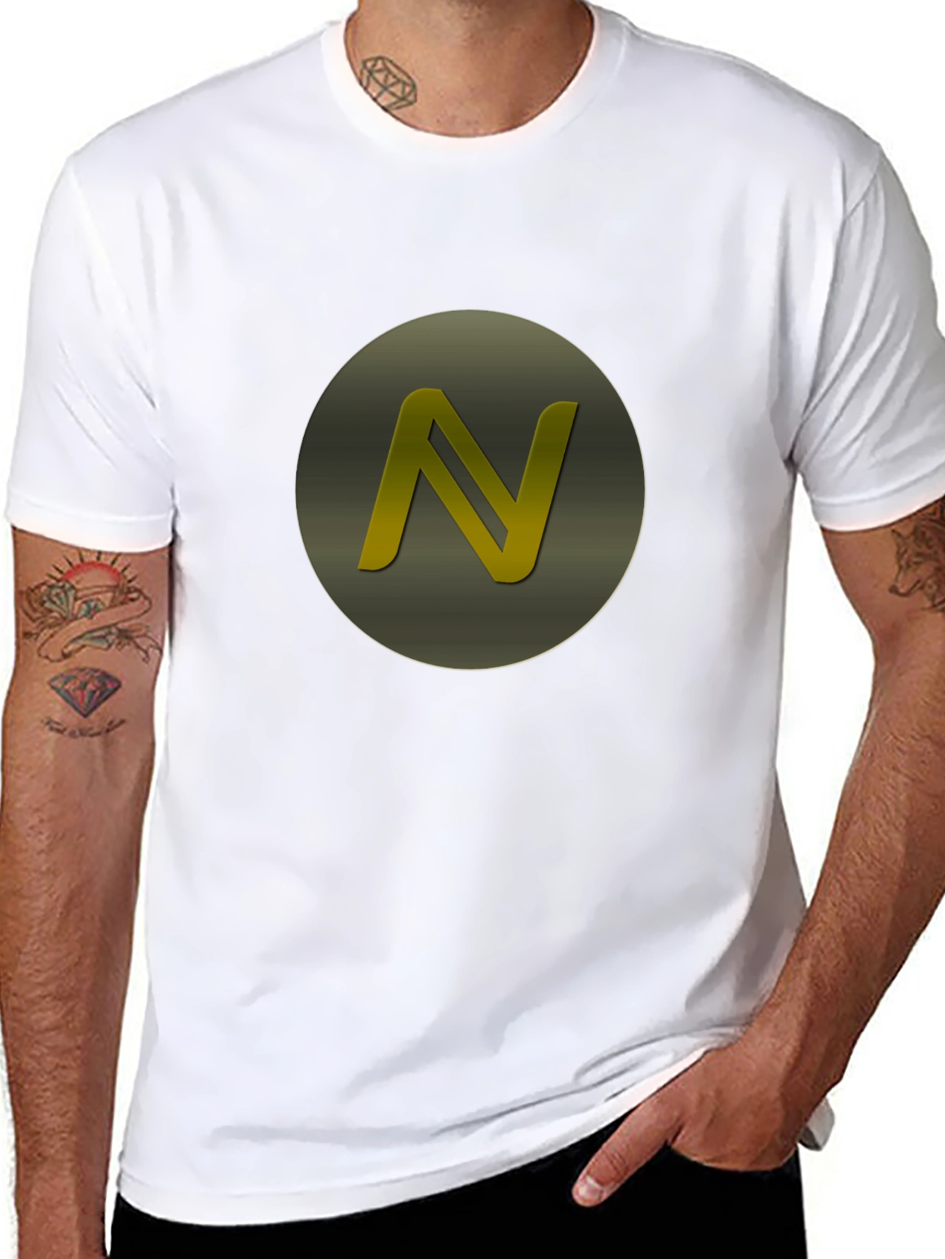 Letter N Graphic Tee - Premium Comfort