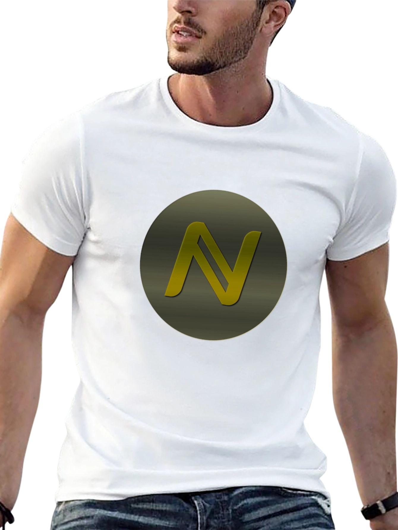 Letter N Graphic Tee - Premium Comfort