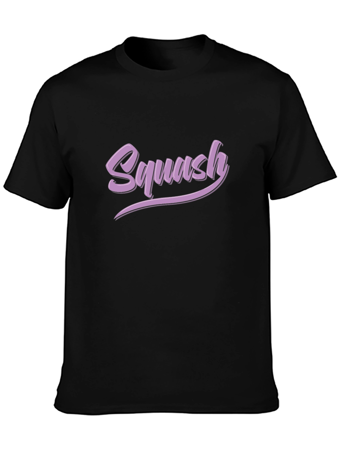 Squash Text Black T-Shirt