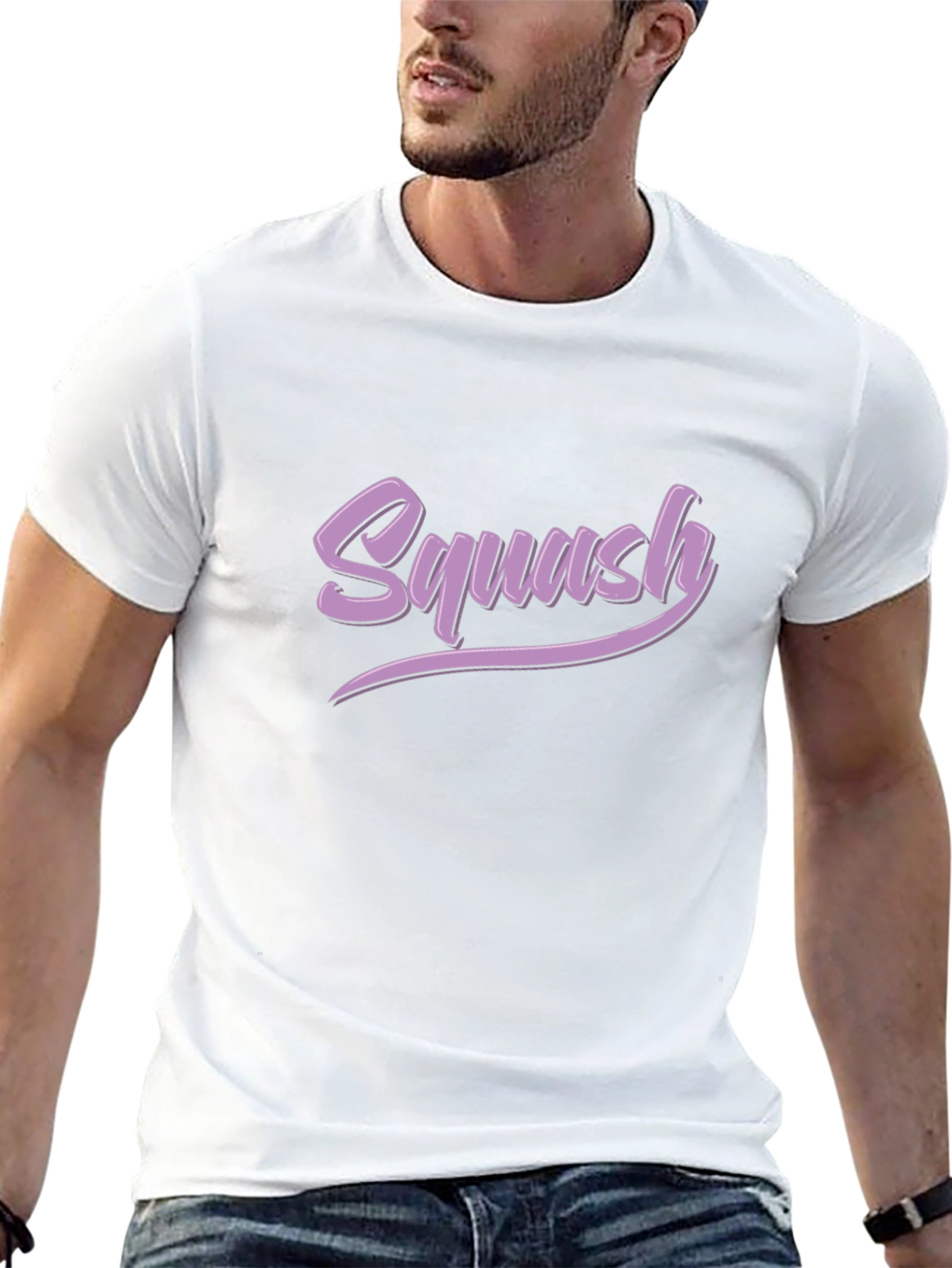Squash Text Black T-Shirt