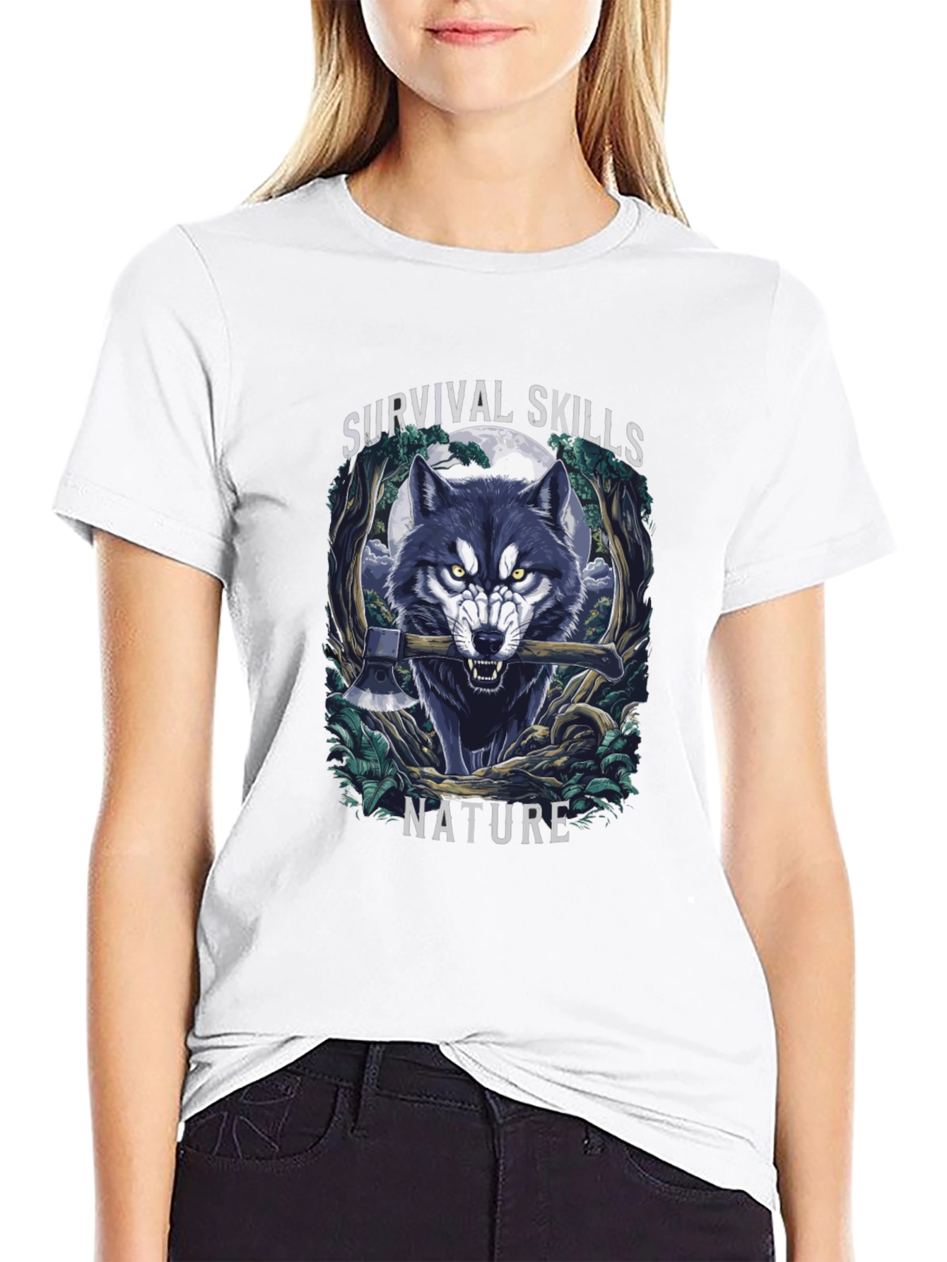Survival Skills Wolf Graphic T-Shirt