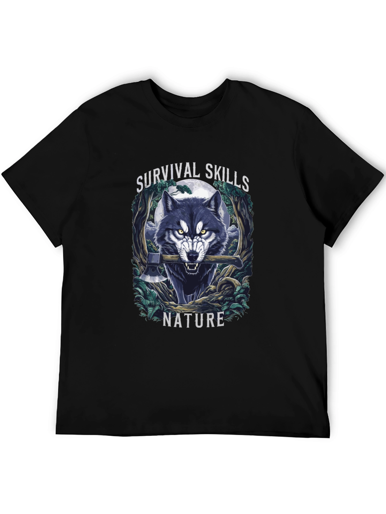 Survival Skills Wolf Graphic T-Shirt