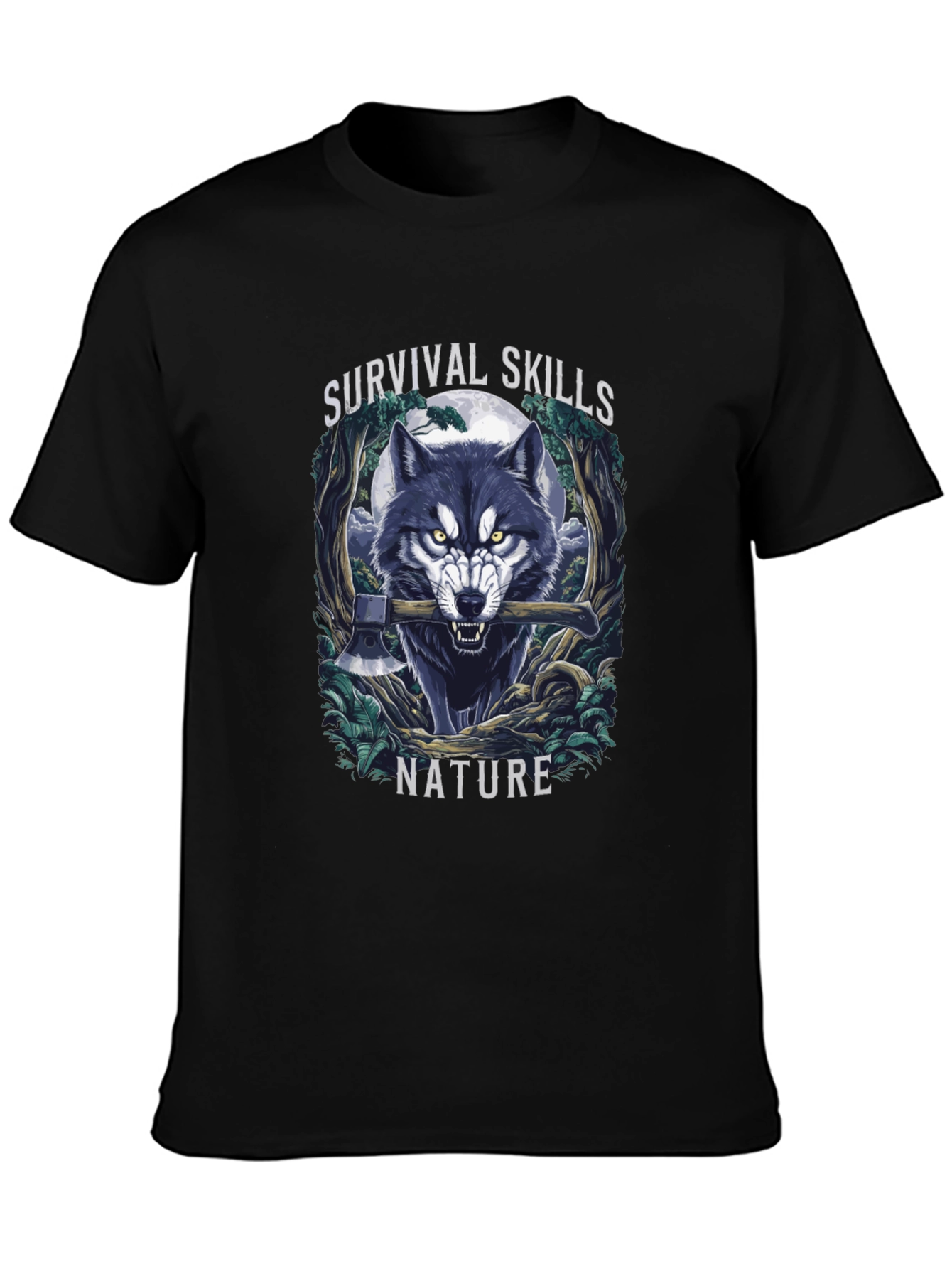 Survival Skills Wolf Graphic T-Shirt