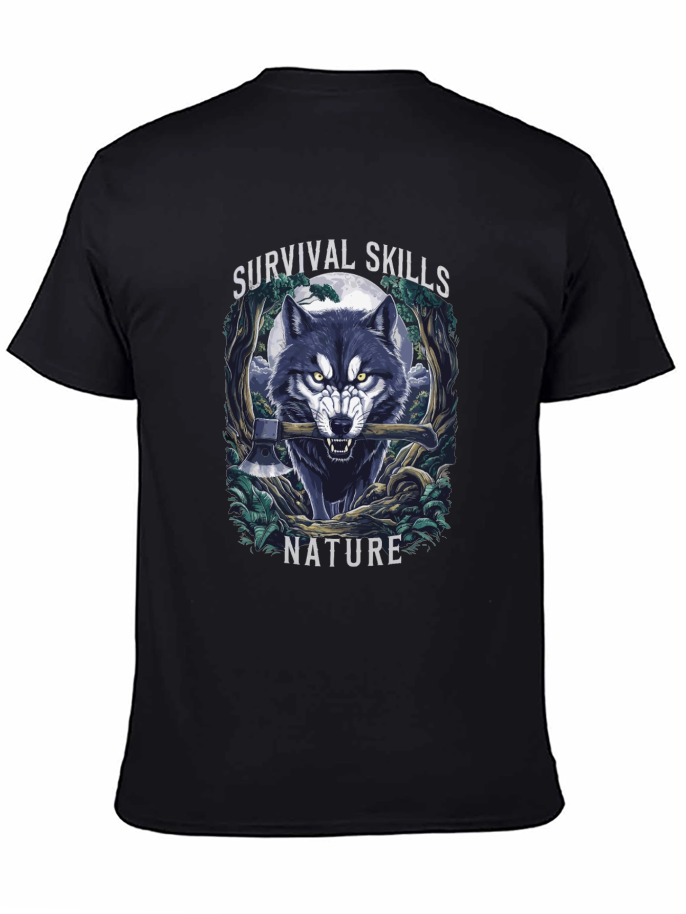 Survival Skills Wolf Graphic T-Shirt