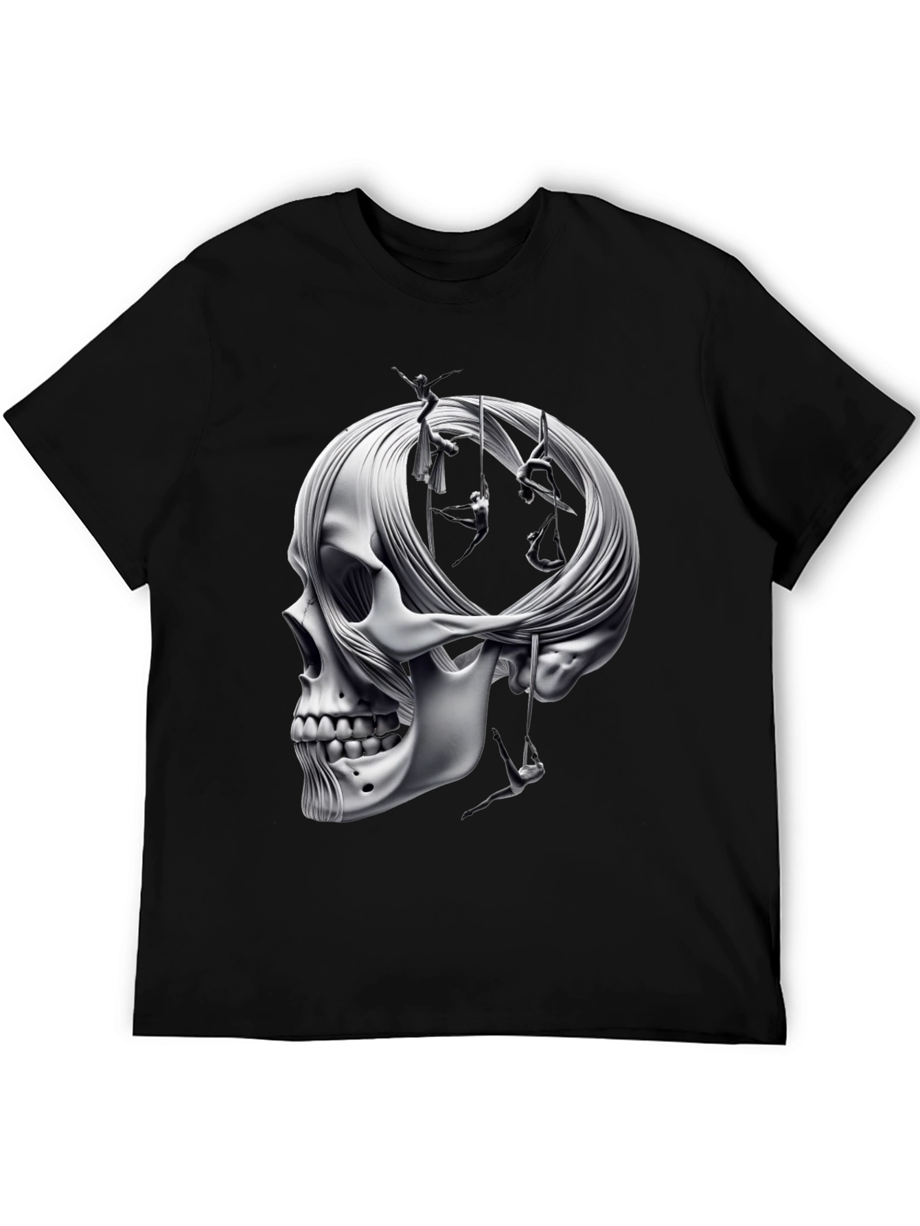 Skull & Acrobatics Black Graphic Tee
