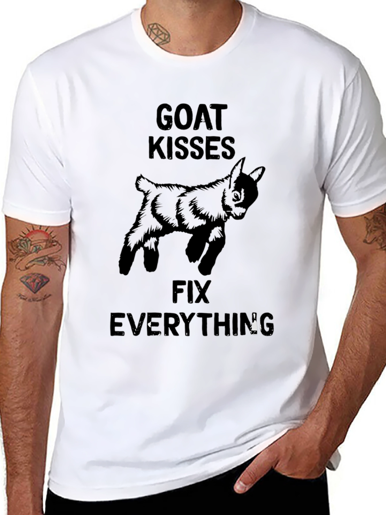Goat Kisses Fix Everything T-Shirt