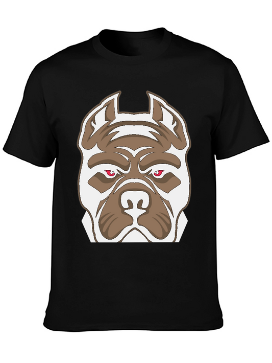 Pitbull Graphic Print Black Tee