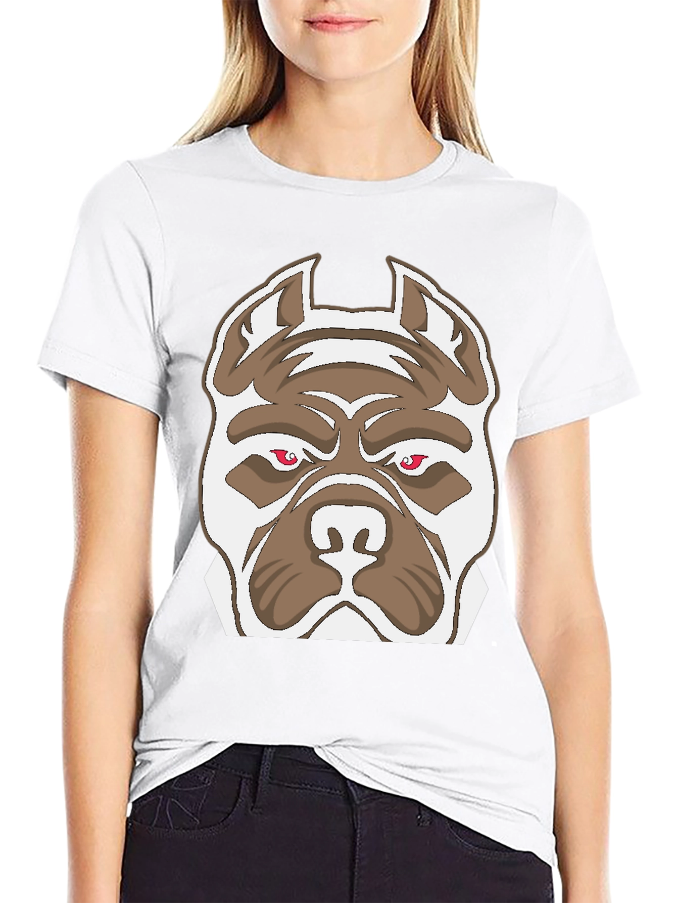 Pitbull Graphic Print Black Tee