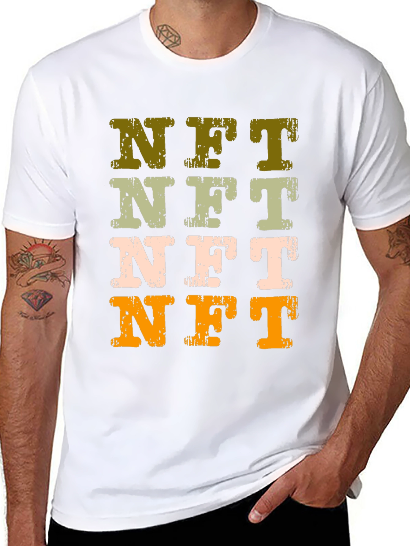 Retro NFT T-Shirt - Distressed Design