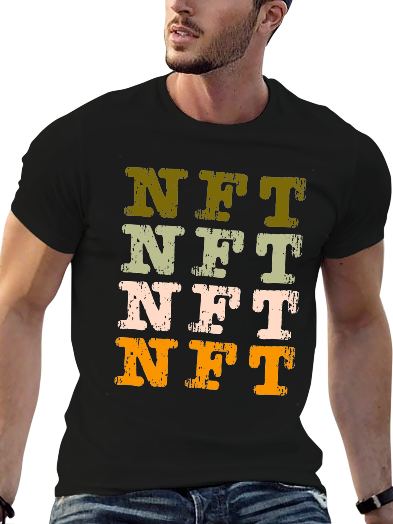 Retro NFT T-Shirt - Distressed Design