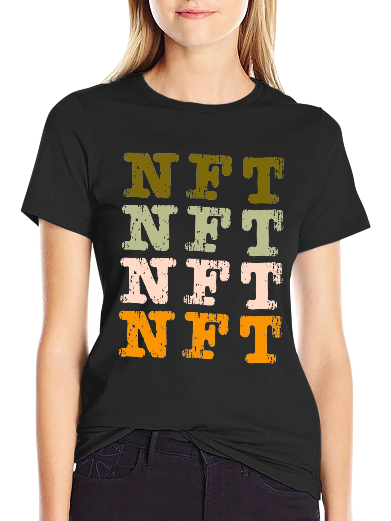 Retro NFT T-Shirt - Distressed Design