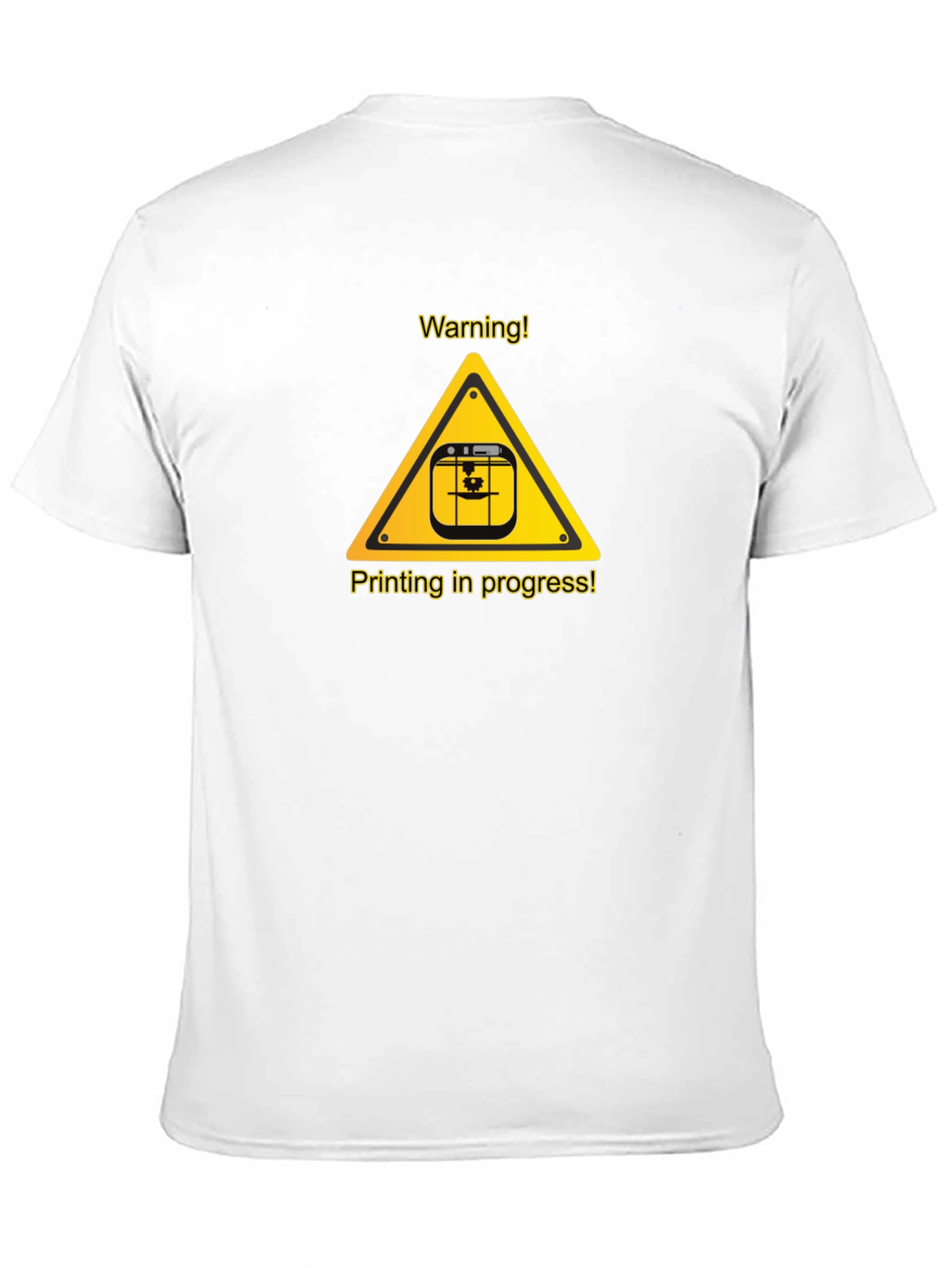 Warning Printing in Progress Black T-Shirt