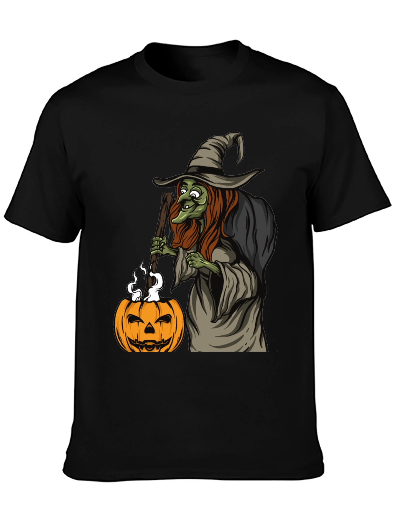 Witch Pumpkin Halloween Graphic Tee