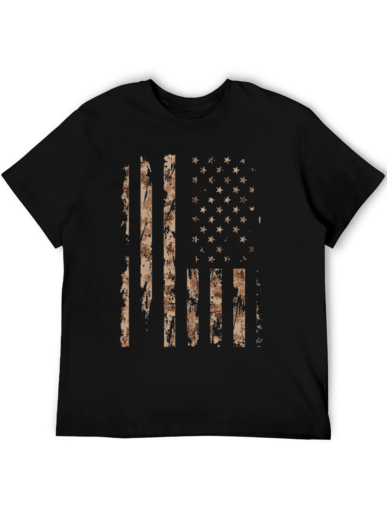 Camouflage American Flag Graphic T-Shirt