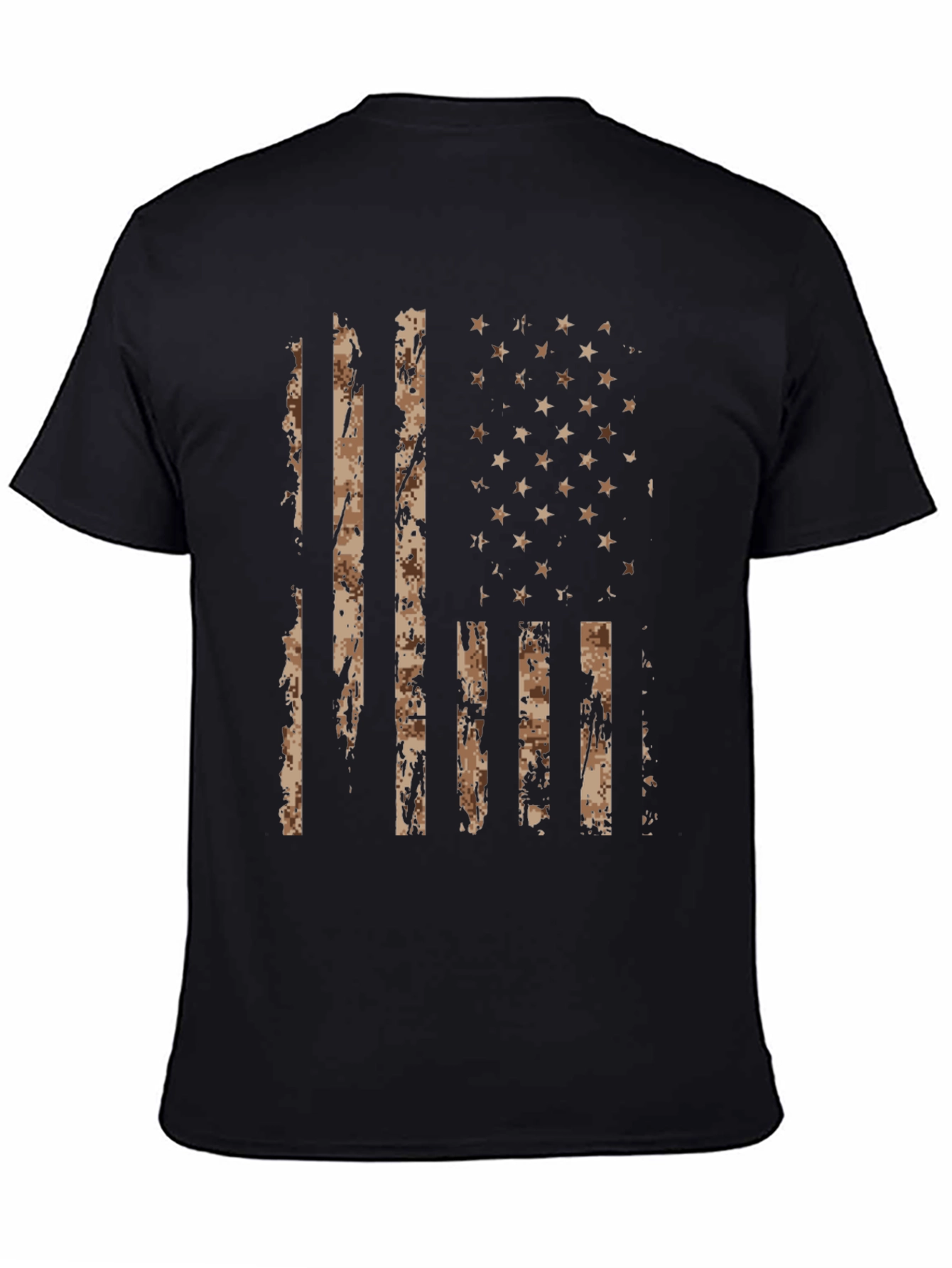 Camouflage American Flag Graphic T-Shirt