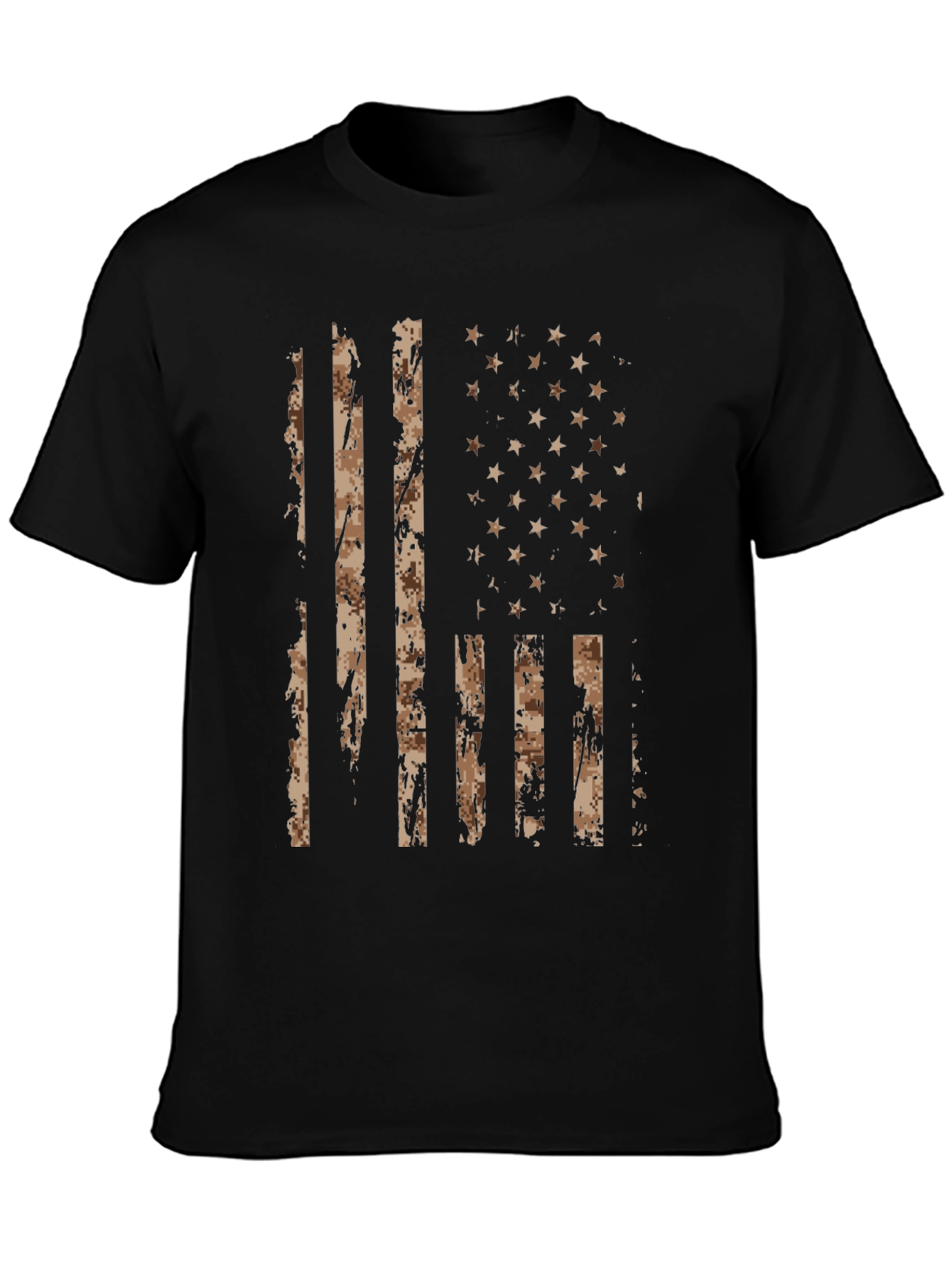 Camouflage American Flag Graphic T-Shirt