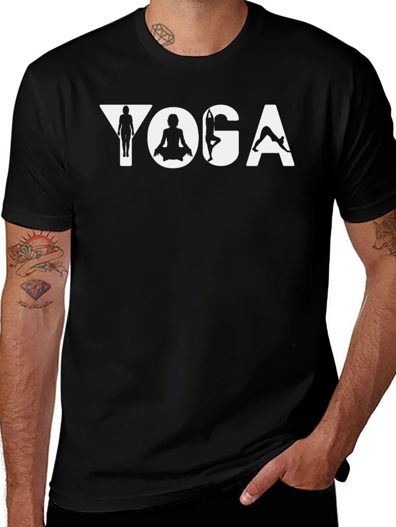 Yoga Graphic Tee - Mens Black T-Shirt