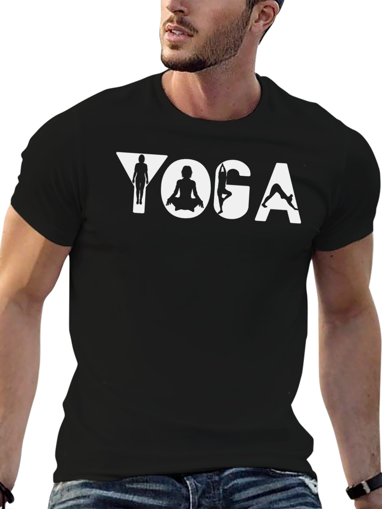 Yoga Graphic Tee - Mens Black T-Shirt
