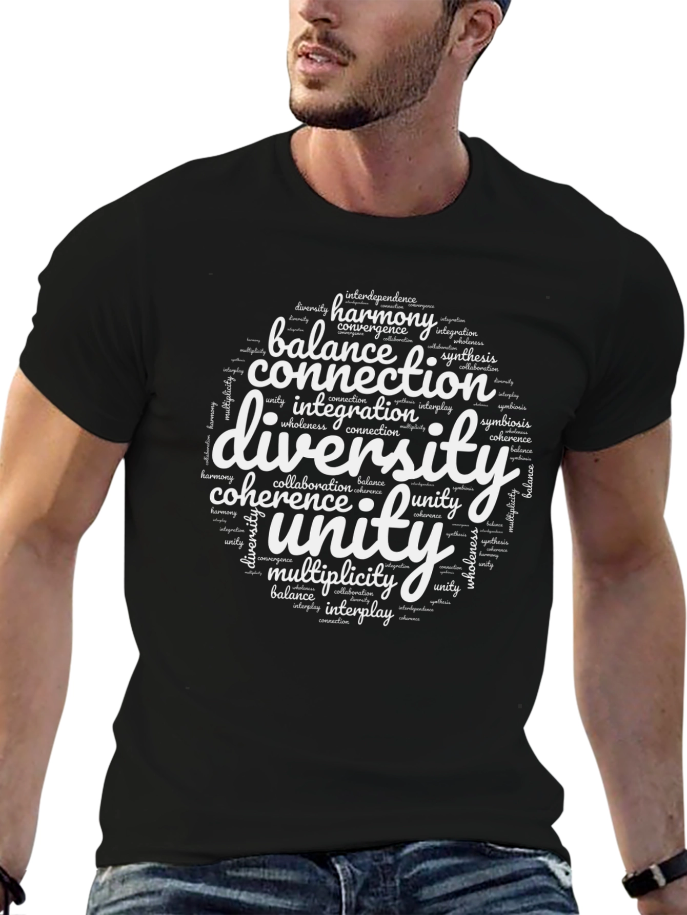 Unity Diversity Harmony Black T-Shirt