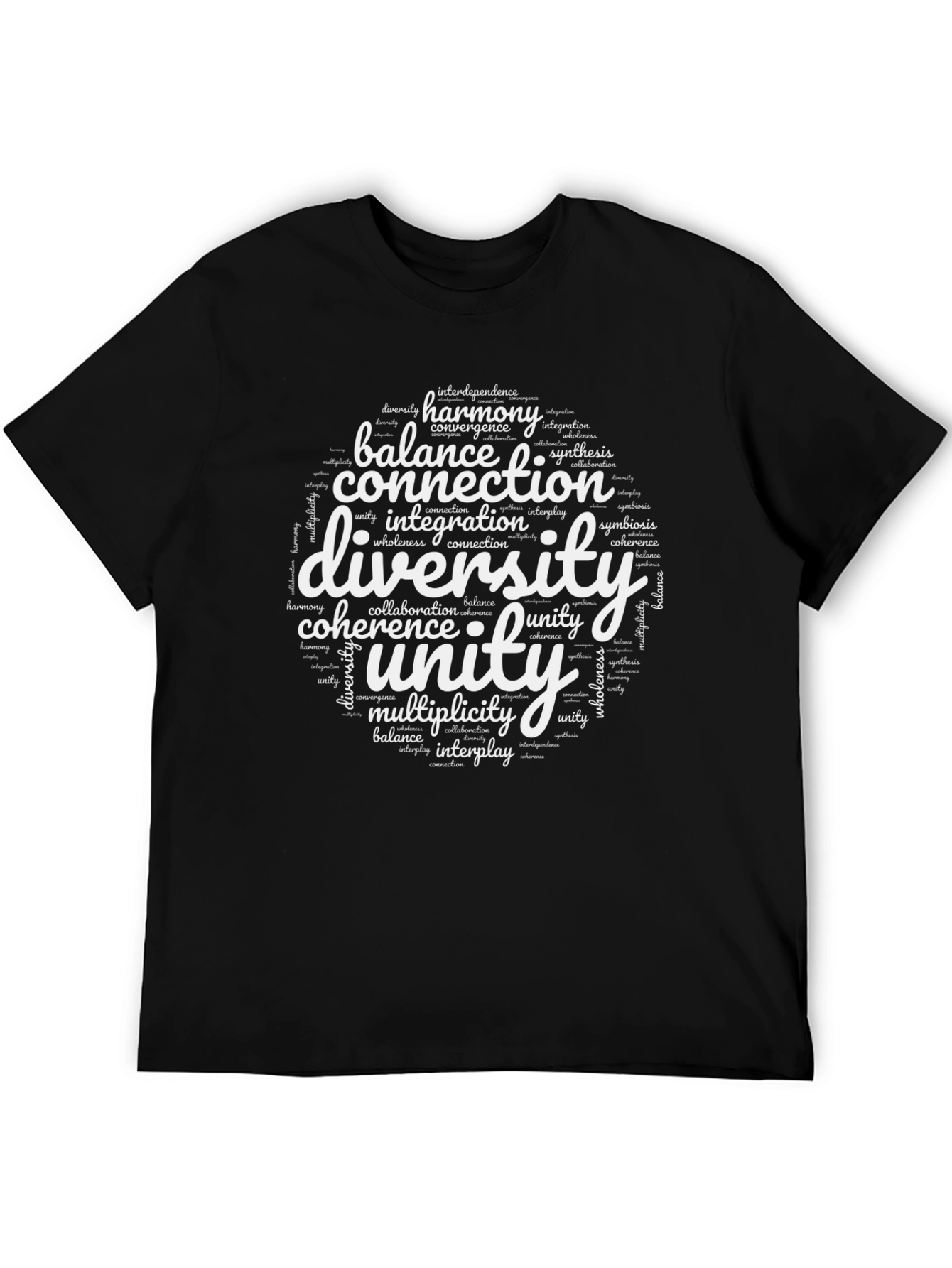 Unity Diversity Harmony Black T-Shirt