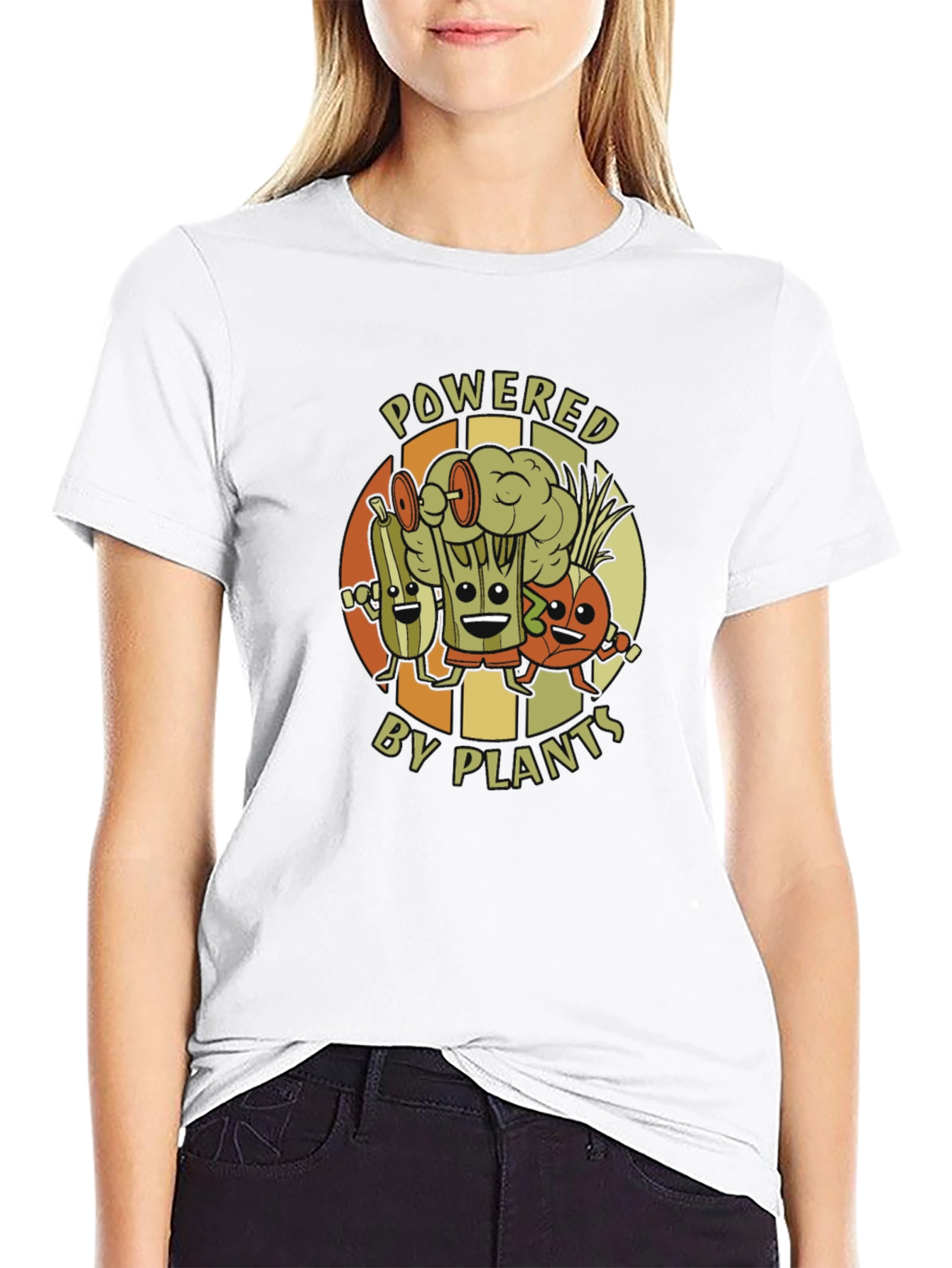 Powered by Plants Graphic T-Shirt - Vegan Fitness Tee