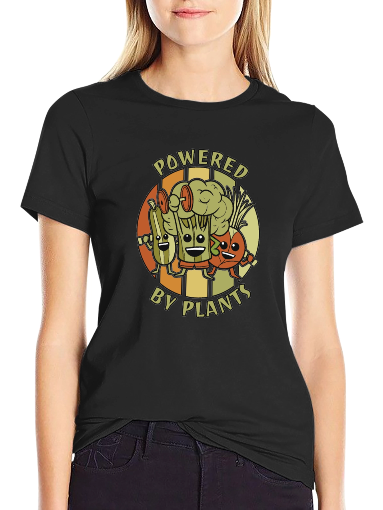 Powered by Plants Graphic T-Shirt - Vegan Fitness Tee