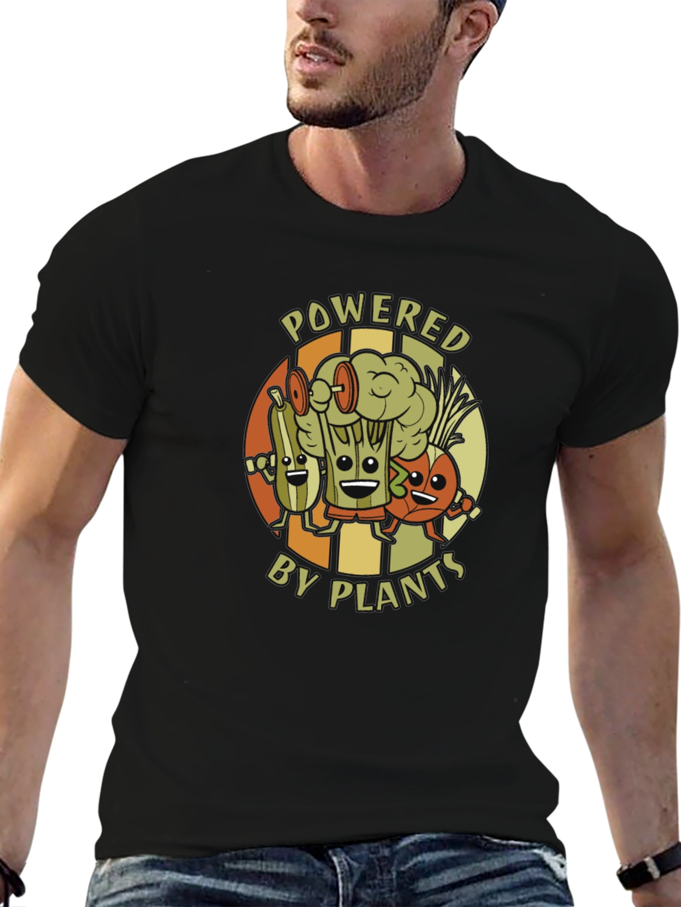 Powered by Plants Graphic T-Shirt - Vegan Fitness Tee