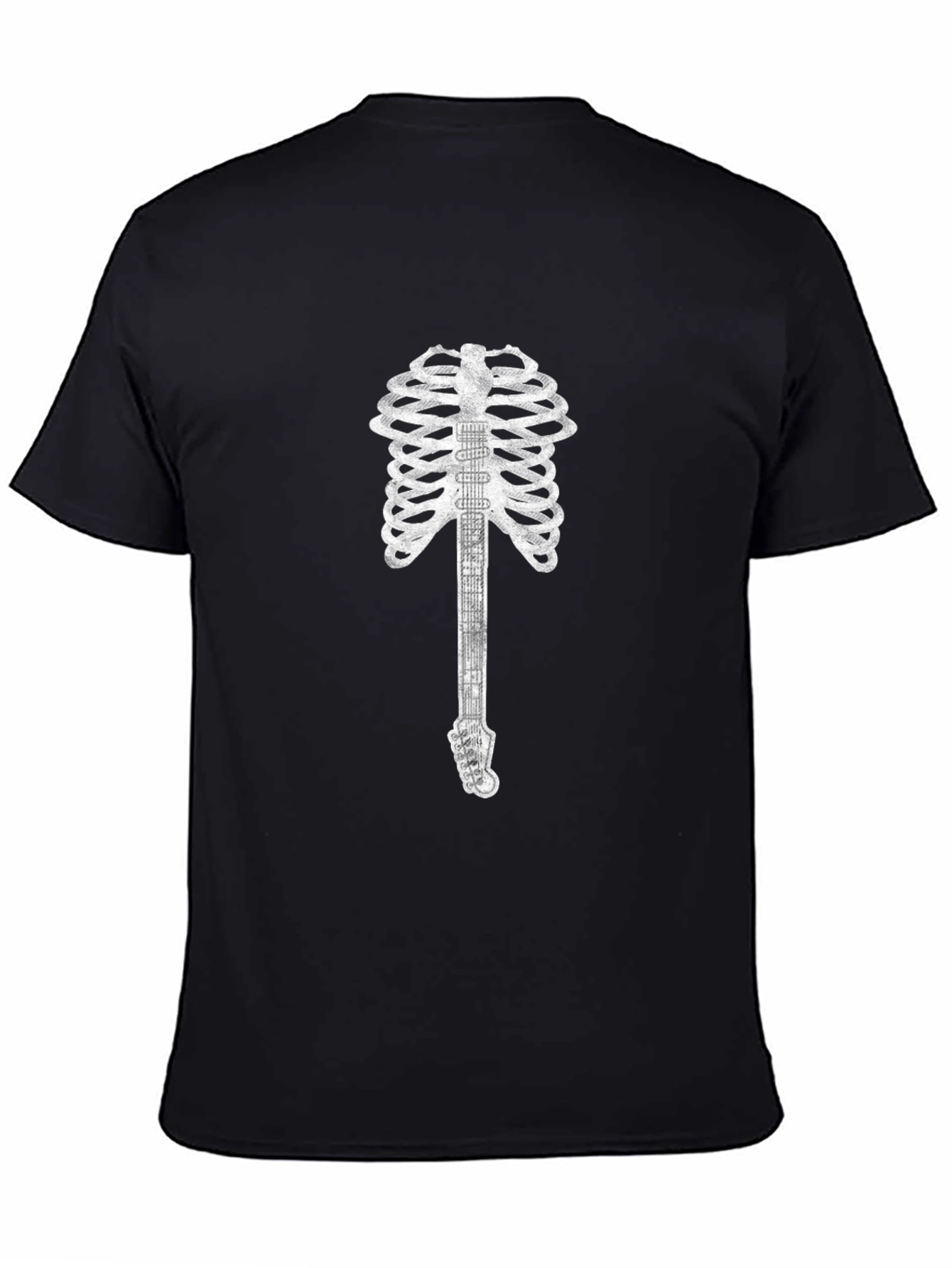Skeleton Guitar Rib Cage Graphic Tee