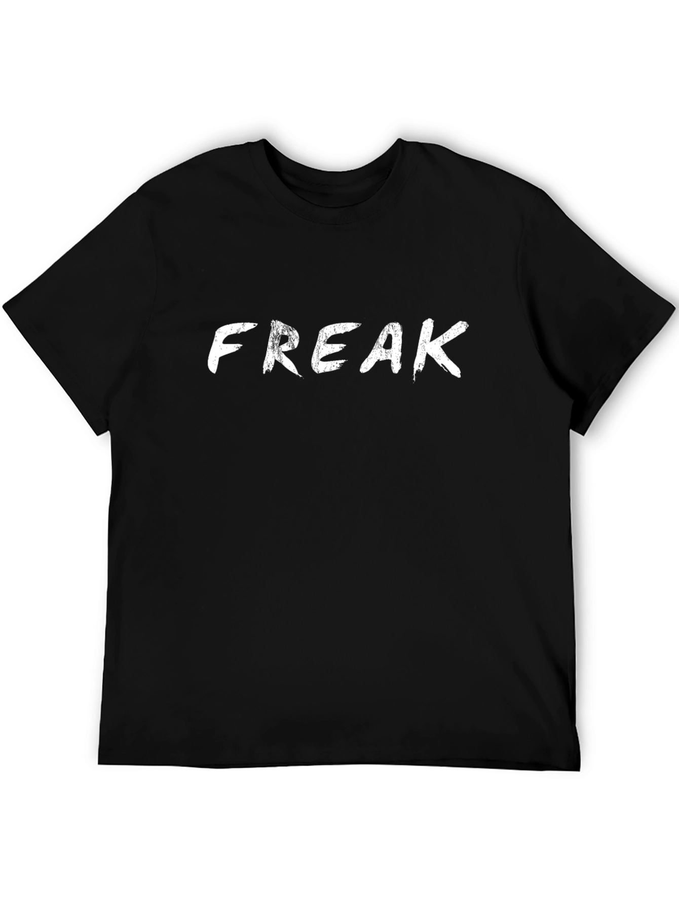 Freak Graphic Print Black Crew Neck T-Shirt