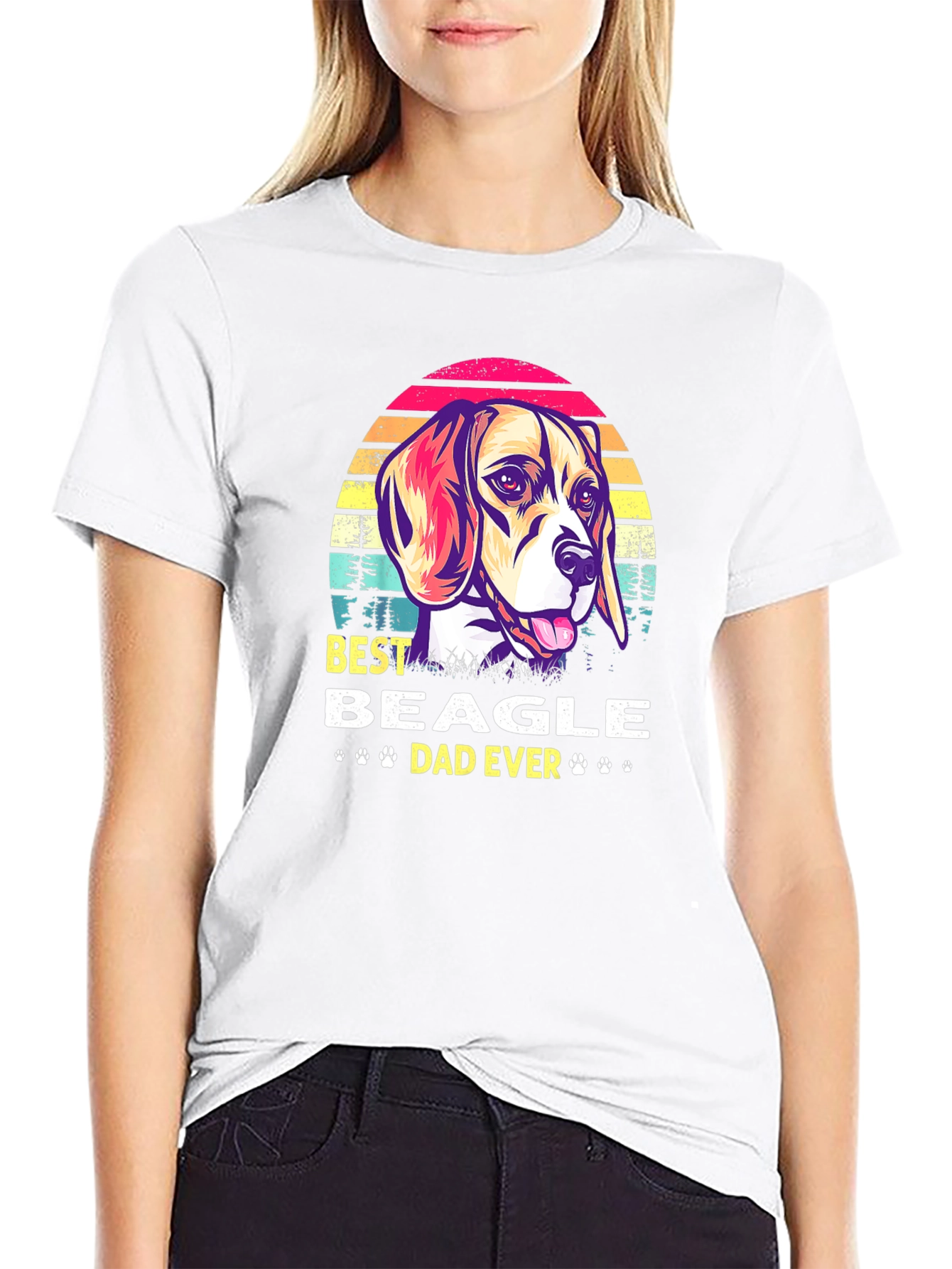 Best Beagle Dad Ever Graphic T-Shirt