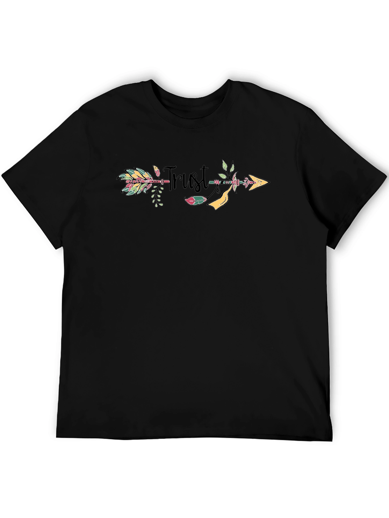 Trust Arrow Graphic Print Black T-Shirt