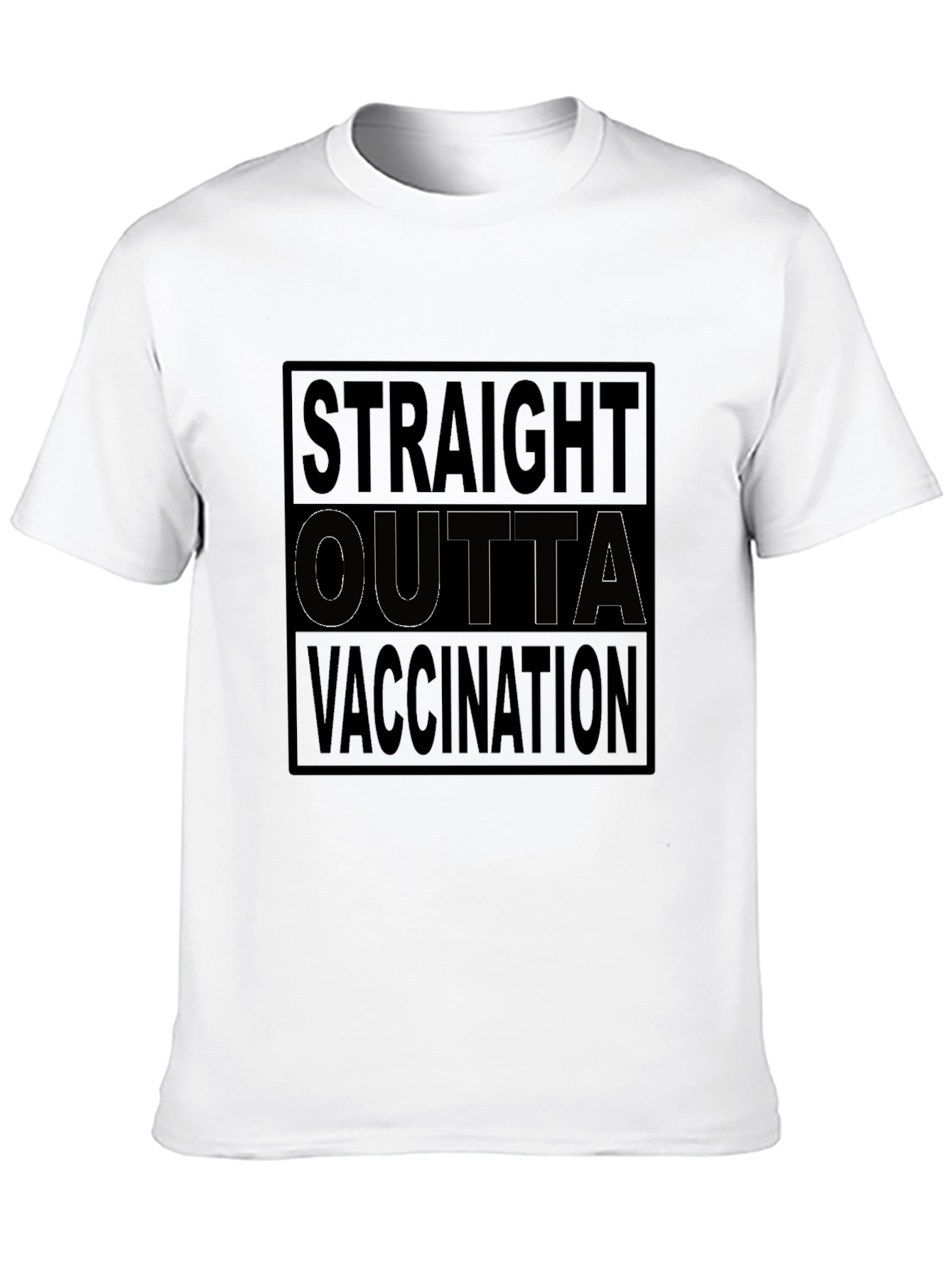 Straight Outta Vaccination T-Shirt Novelty Tee