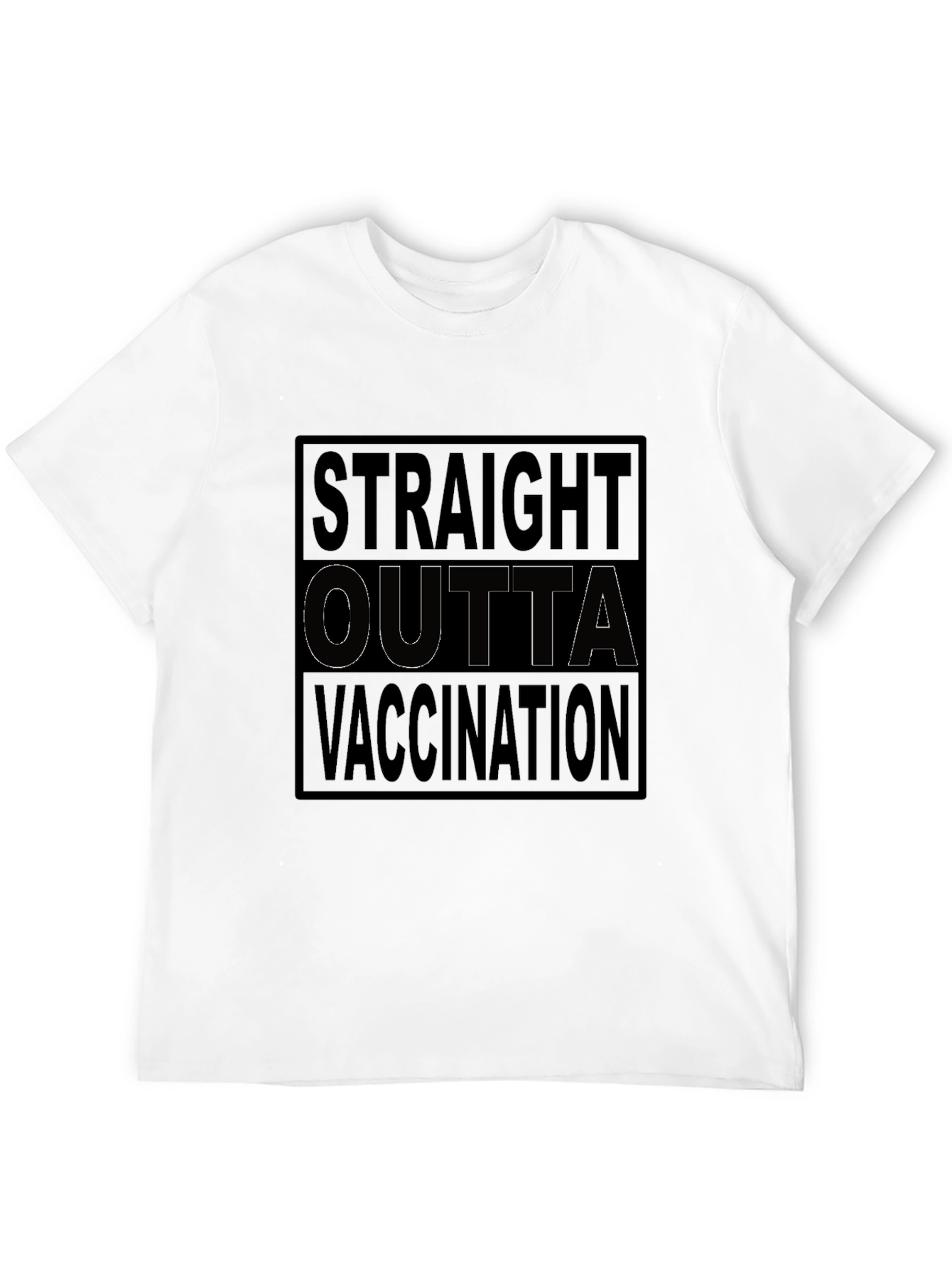 Straight Outta Vaccination T-Shirt Novelty Tee