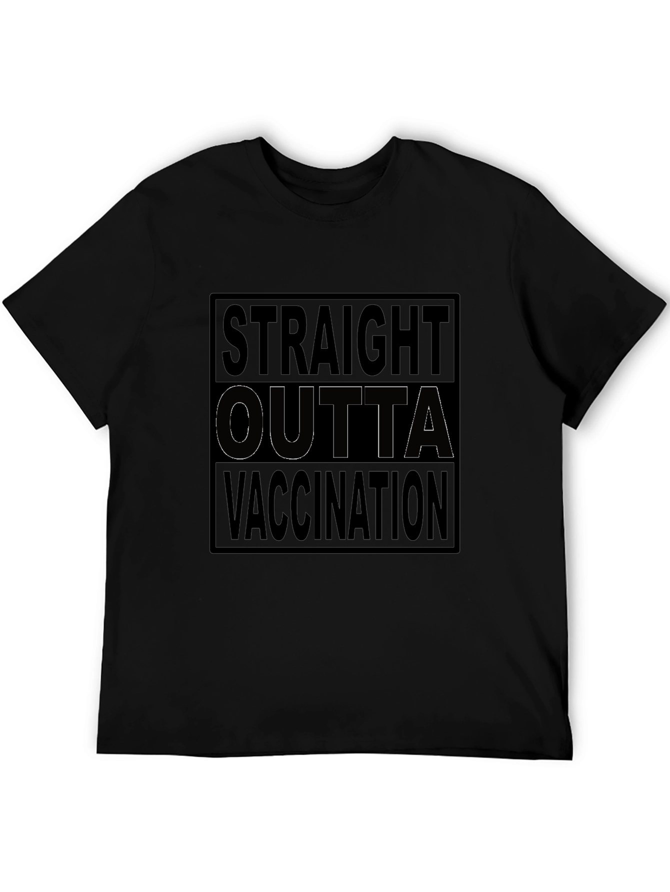 Straight Outta Vaccination T-Shirt Novelty Tee