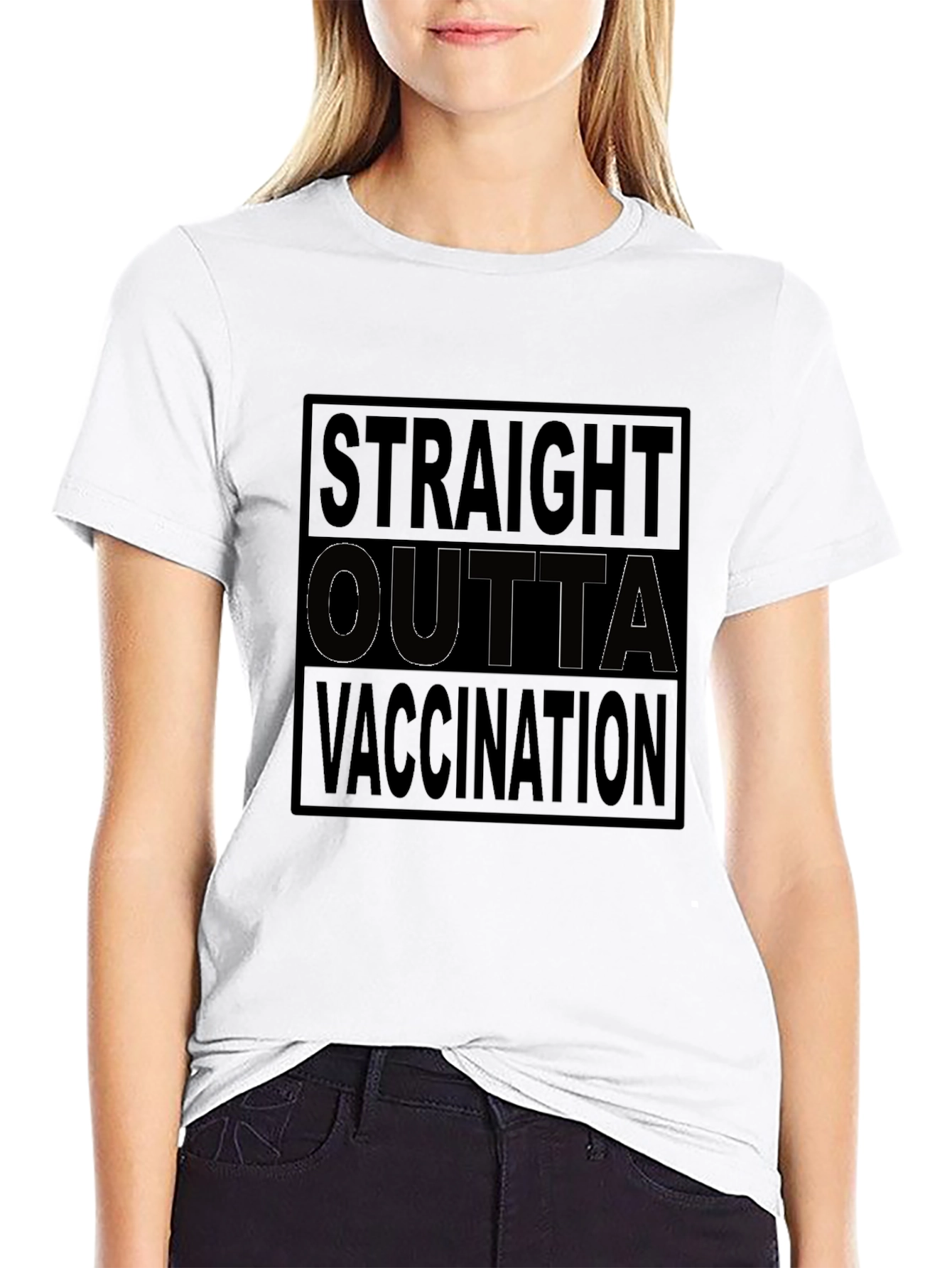Straight Outta Vaccination T-Shirt Novelty Tee