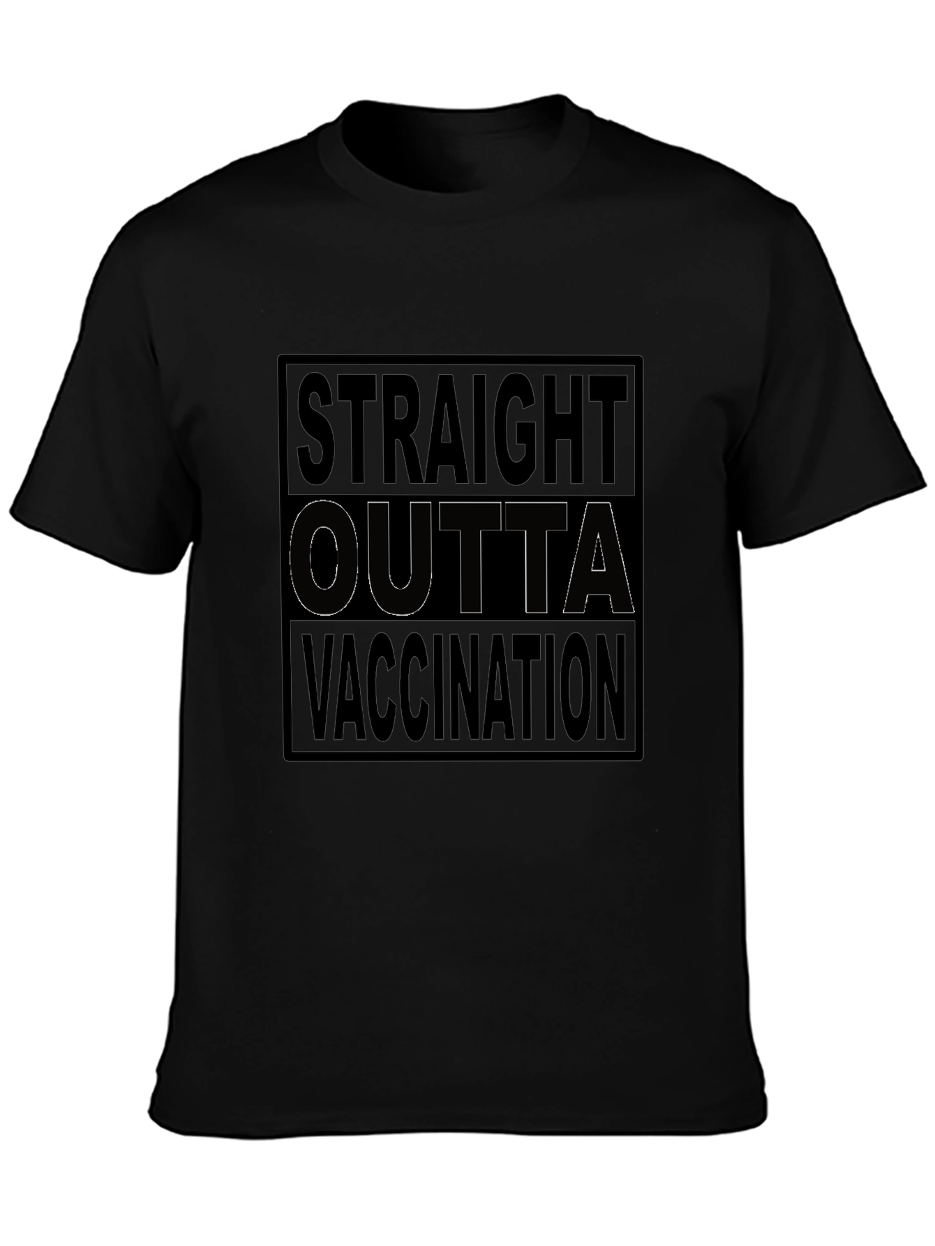 Straight Outta Vaccination T-Shirt Novelty Tee