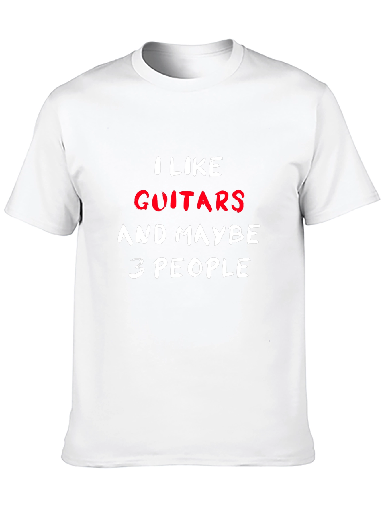 I Like Guitars Funny Graphic Tee - Black