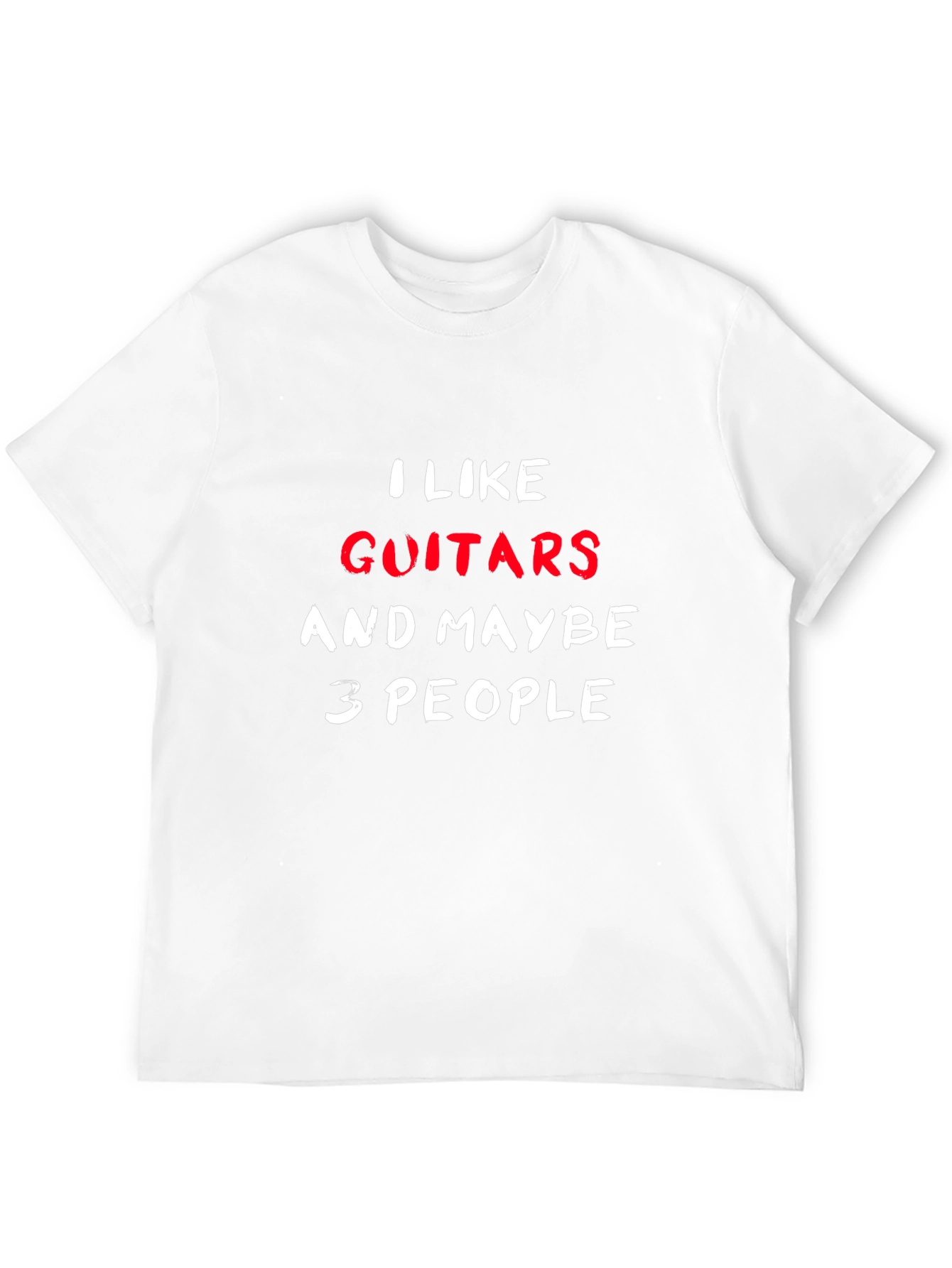 I Like Guitars Funny Graphic Tee - Black