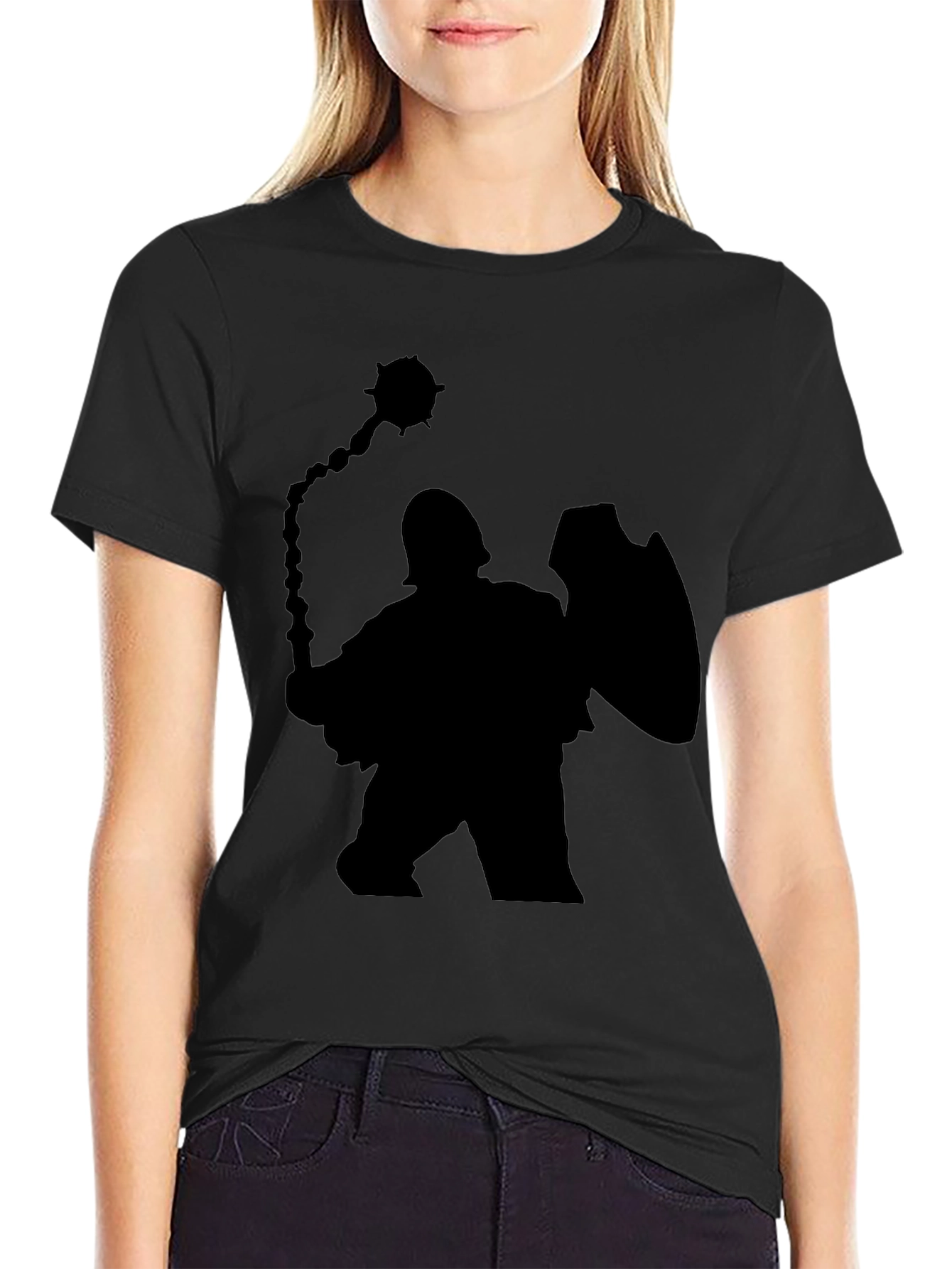 Warrior Silhouette Black T-Shirt