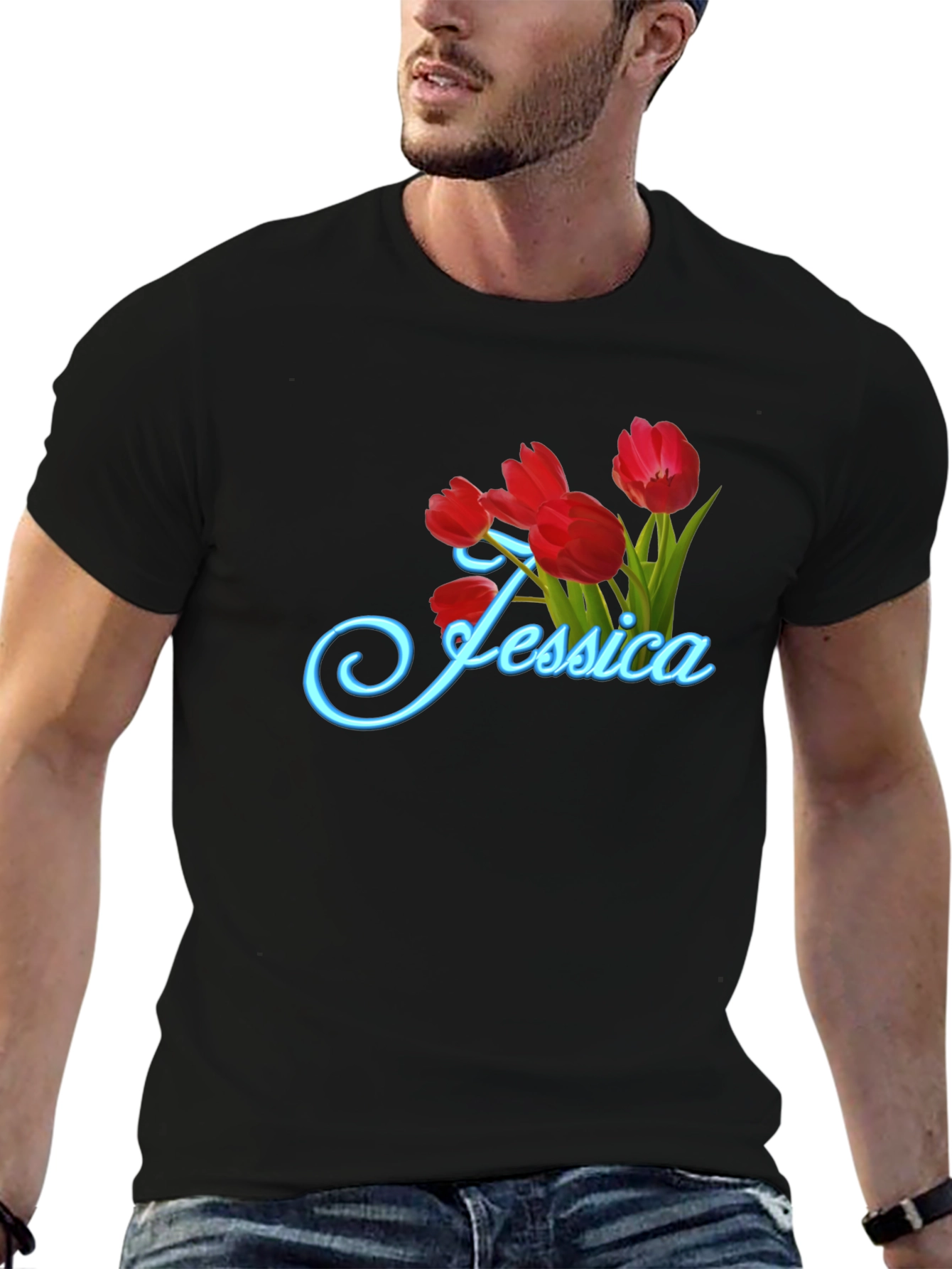 Jessica Tulip Flower Graphic T-Shirt