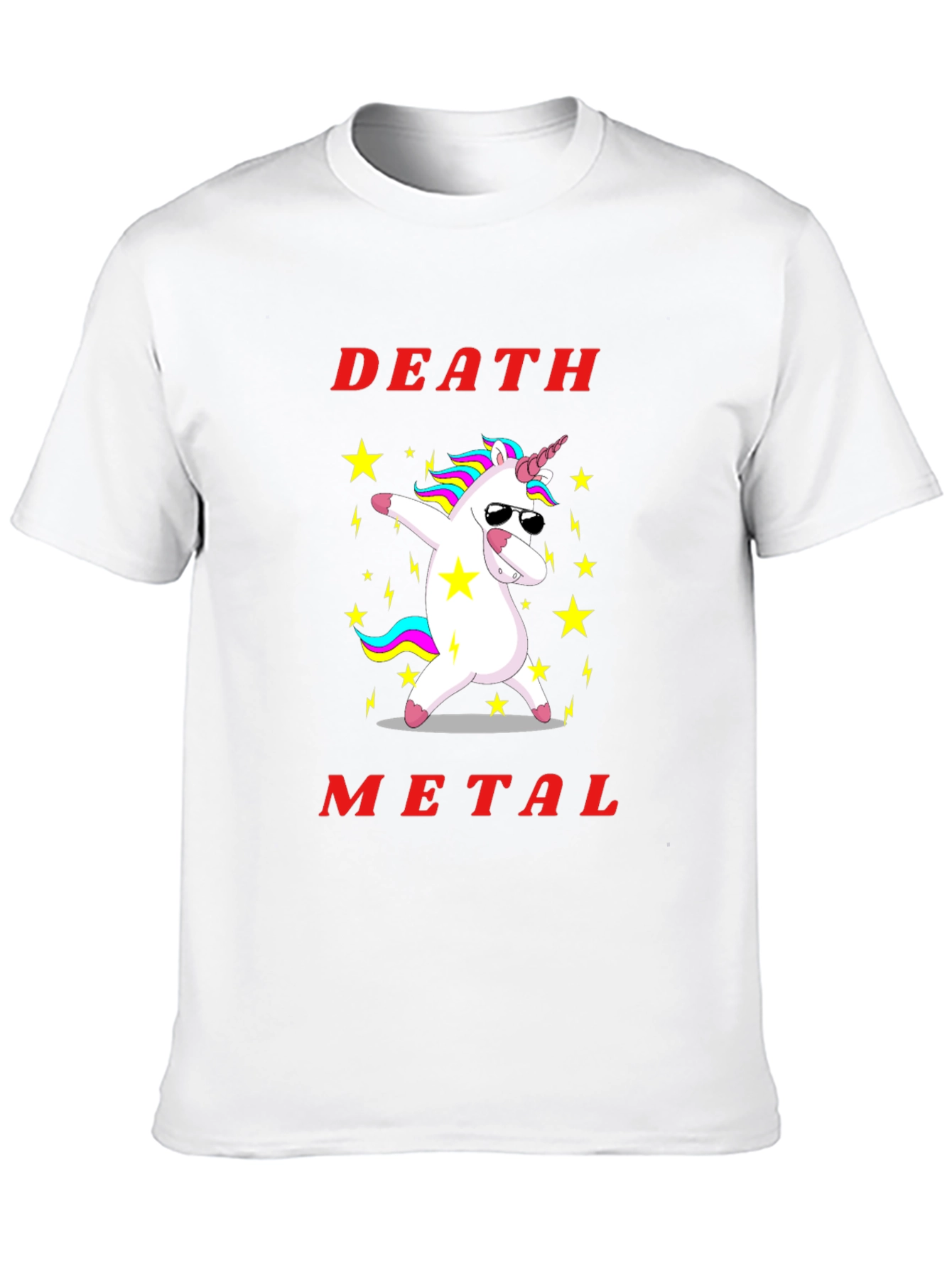 Death Metal Unicorn Graphic T-Shirt