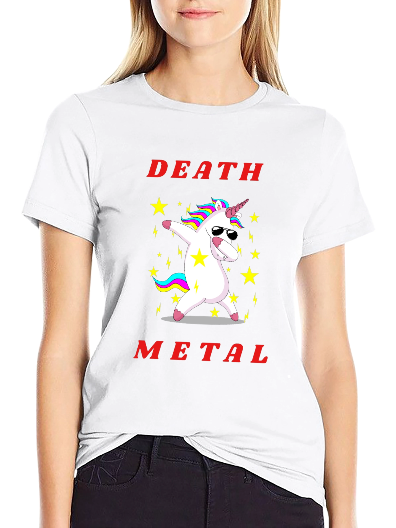 Death Metal Unicorn Graphic T-Shirt