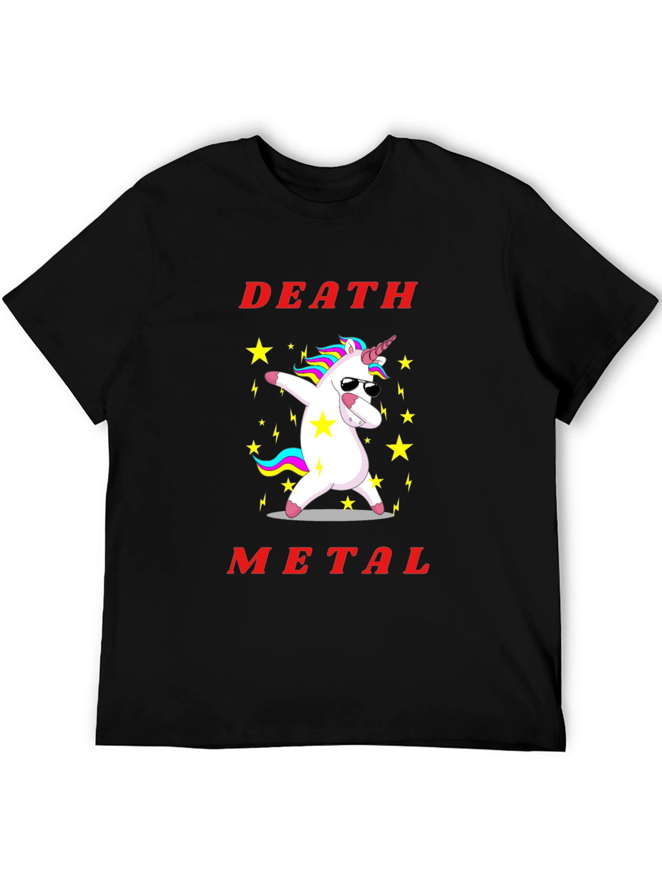 Death Metal Unicorn Graphic T-Shirt