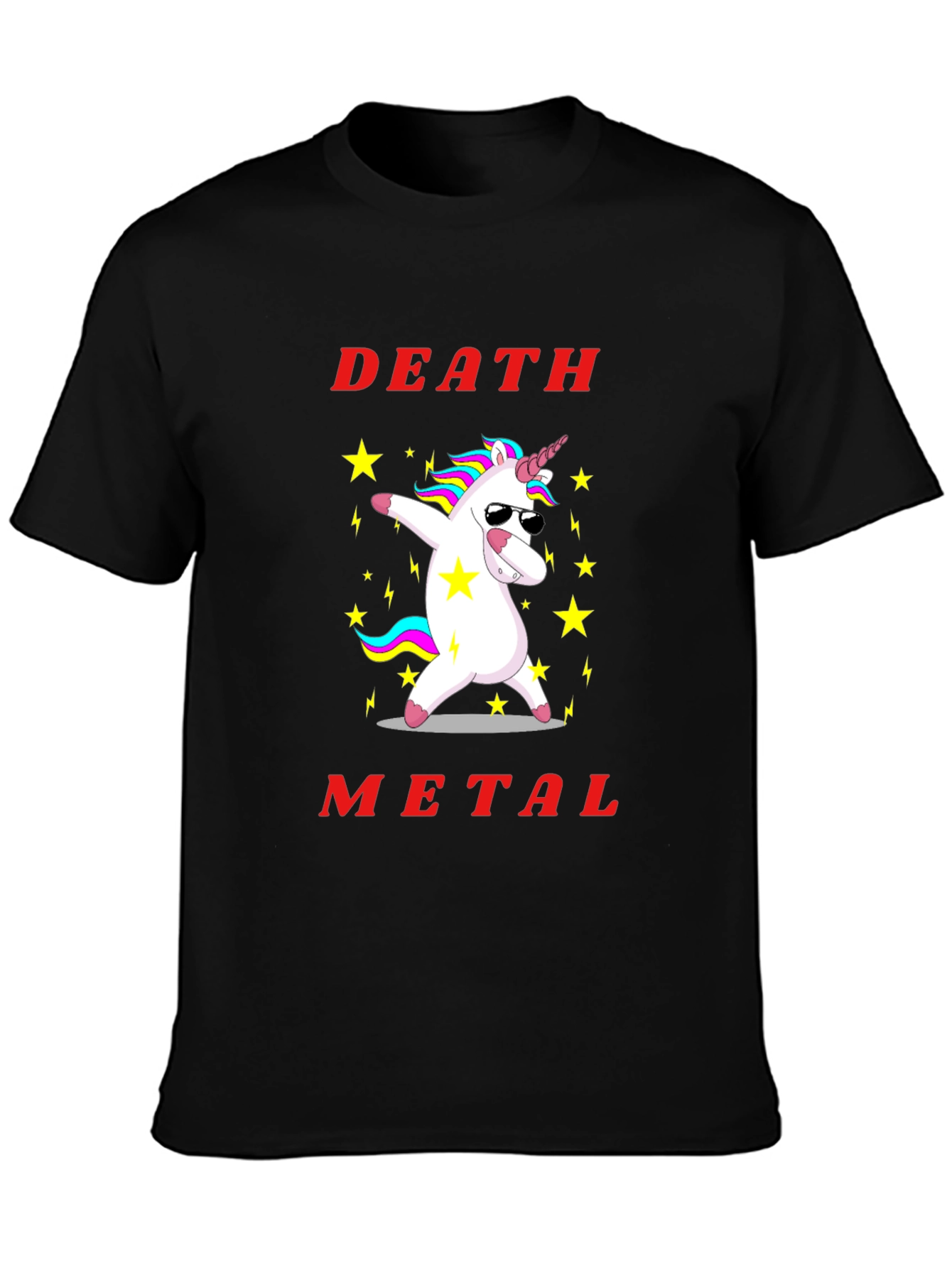 Death Metal Unicorn Graphic T-Shirt