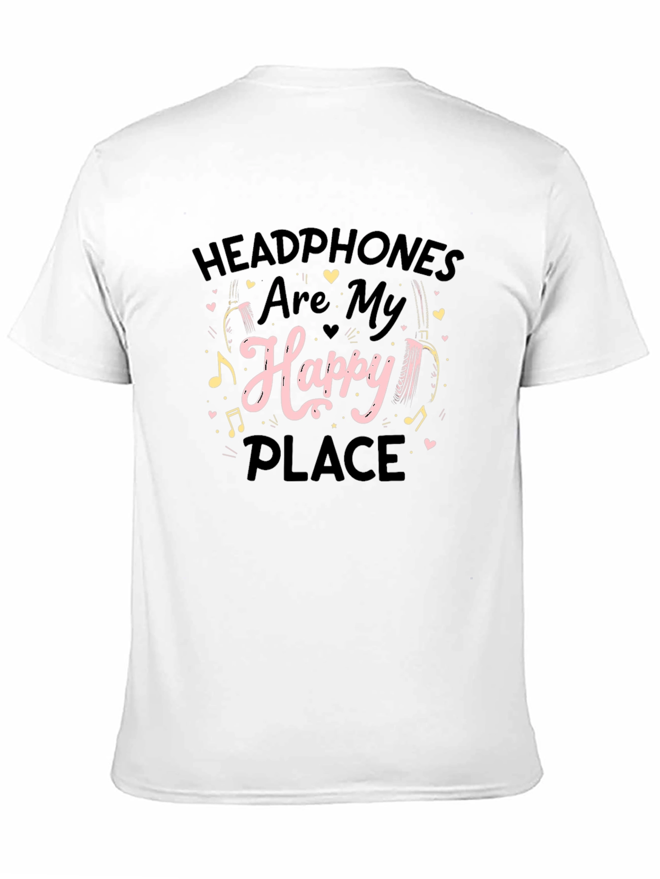 Headphones Are My Happy Place Graphic T-Shirt