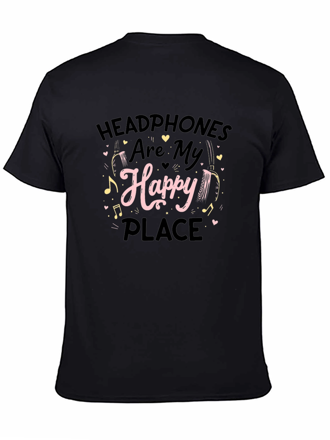 Headphones Are My Happy Place Graphic T-Shirt