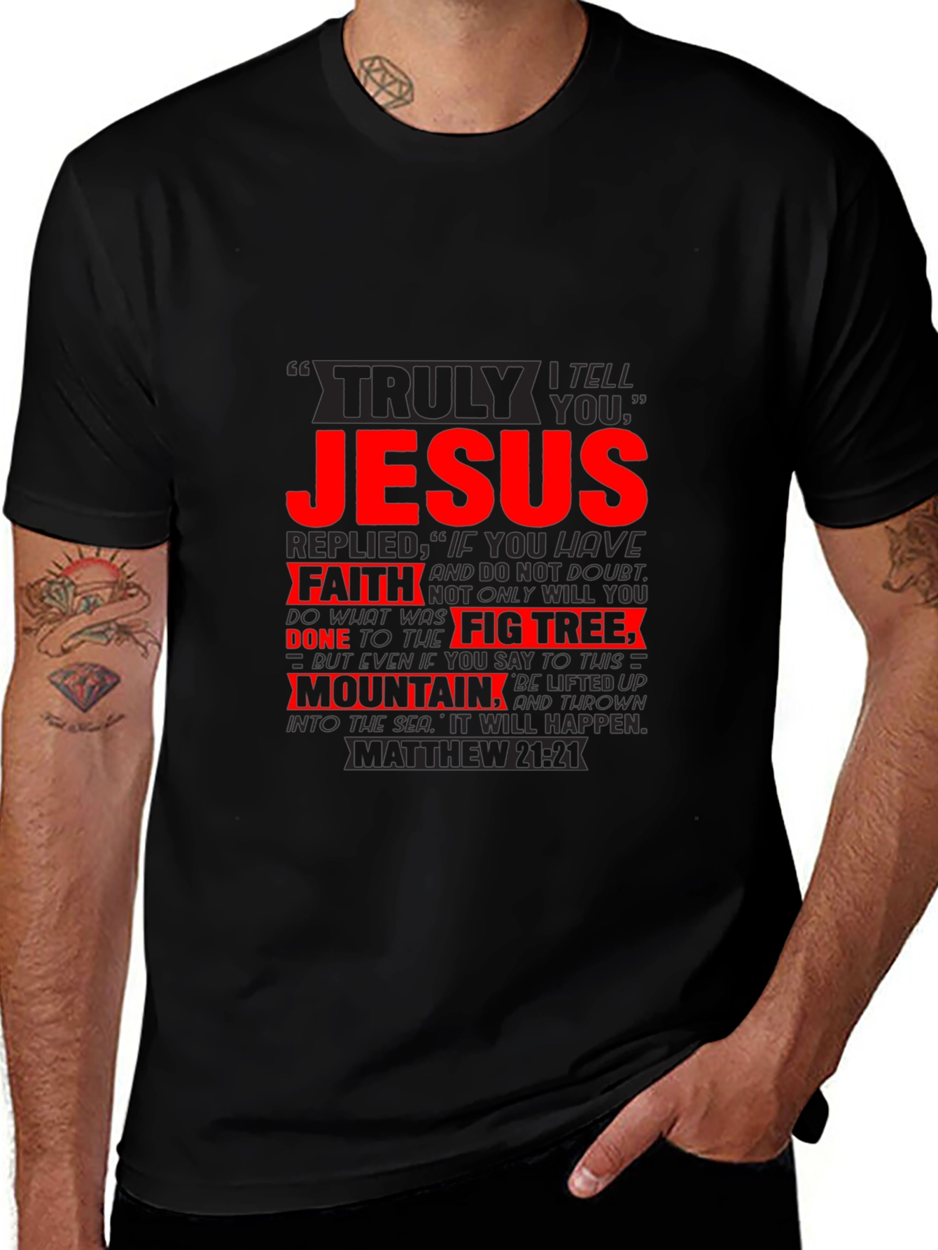 Faith Jesus T-Shirt Matthew 21:21 Graphic Tee